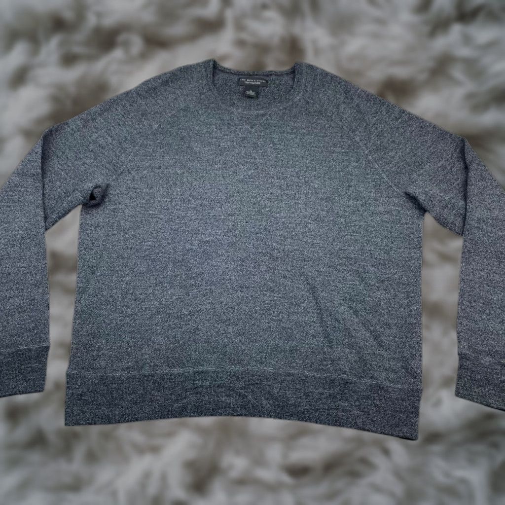 Bloomingdale's Bloomingdales Men's Pullover Sweater XL Crew Neck Gray 100% Merino Wool Knit Shirt Coat? Size US XL / EU 56 / 4 - 1 Thumbnail