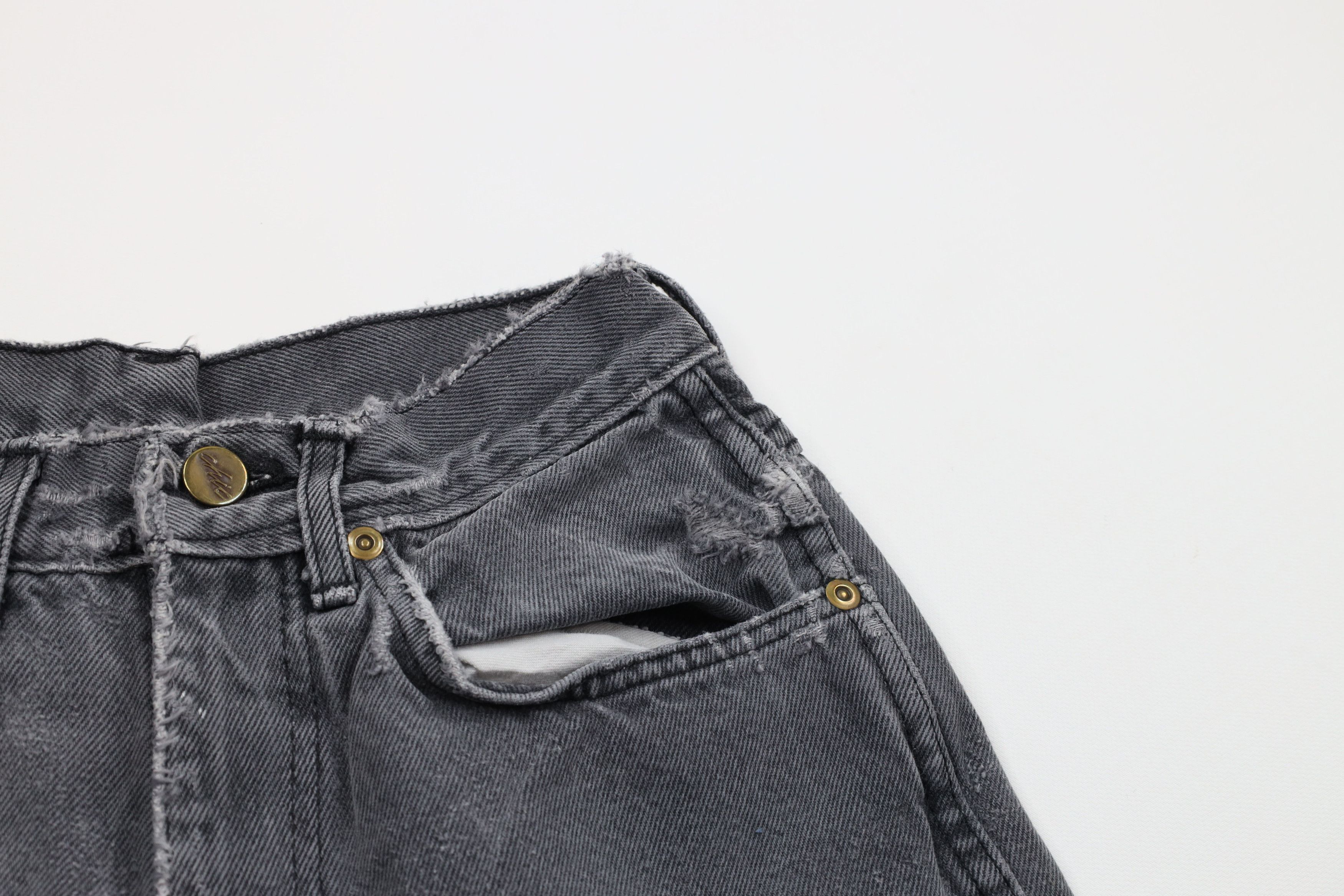 Vintage Vintage 90s Streetwear Tapered Leg Denim Jeans Black USA Size 27" / US 4 / IT 40 - 7 Thumbnail