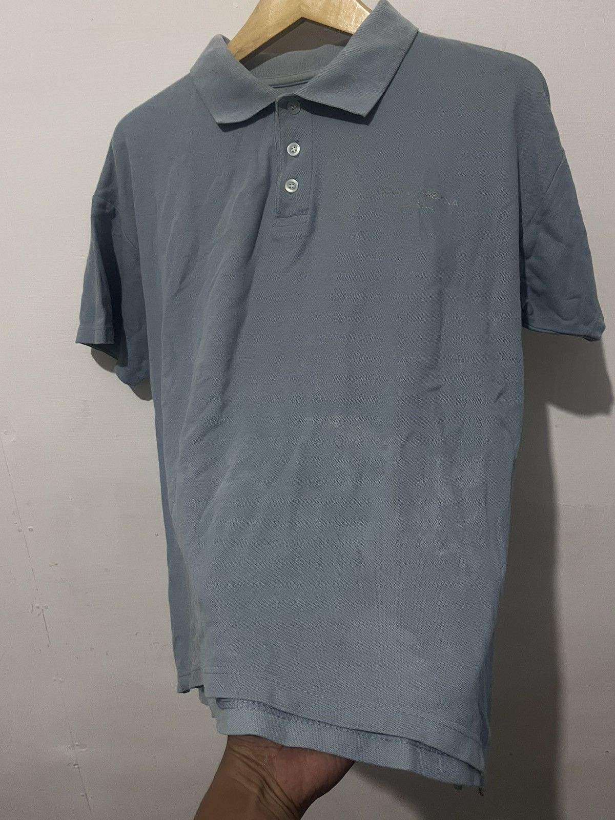 Dolce & Gabbana Dolce & Gabbana Authentic Logo Polo Baby Blue Sample Item Size US XL / EU 56 / 4 - 6 Thumbnail
