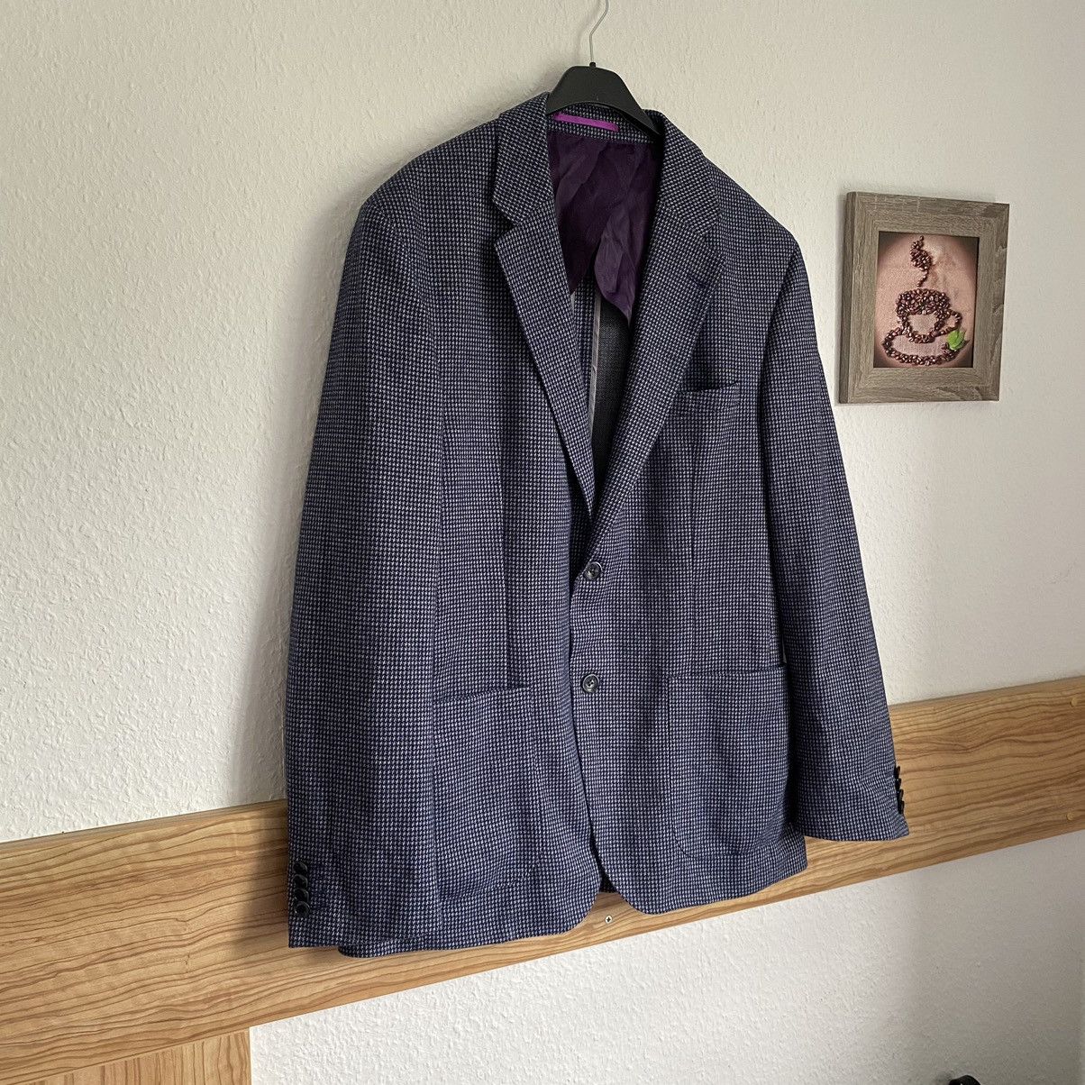 Suitsupply Blazer Louis Copeland Gray/Purple Size 50L - 2 Thumbnail