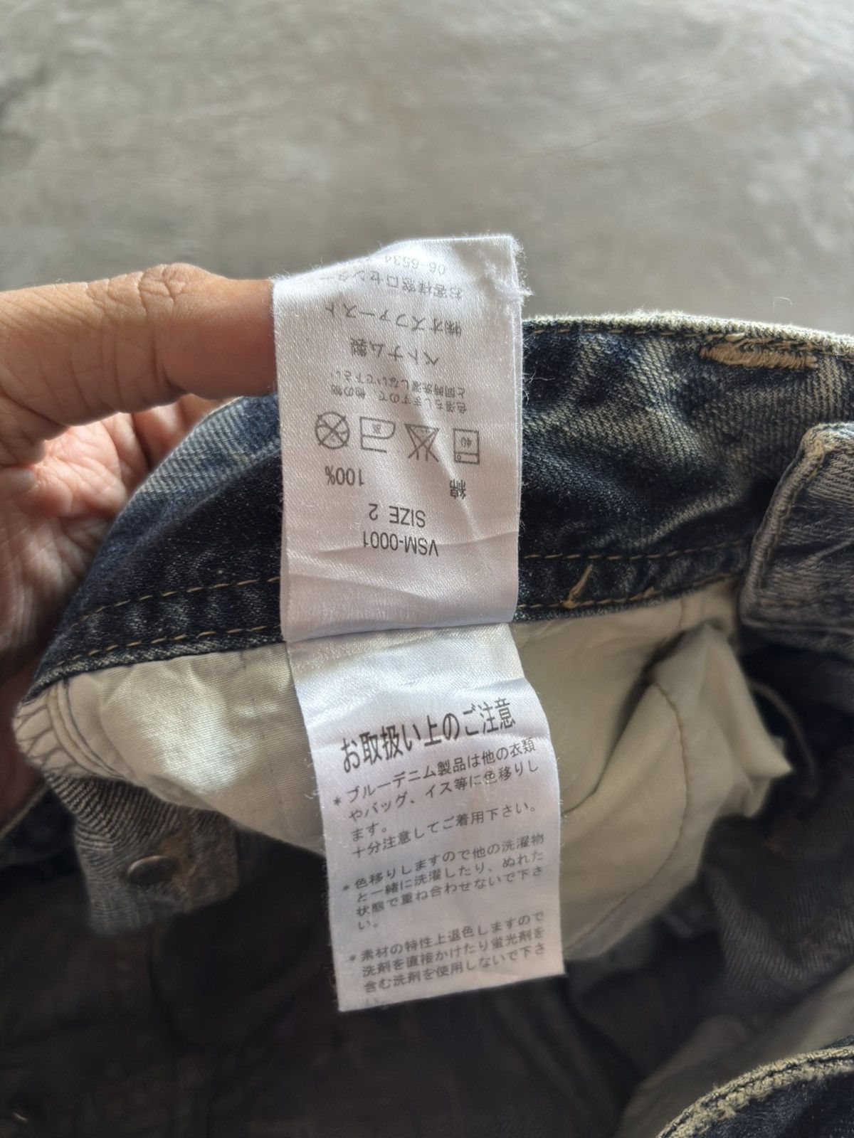 Japanese Brand COOK JEANS distressed japanese punk rockstar grunge low rise Size US 27 - 7 Thumbnail