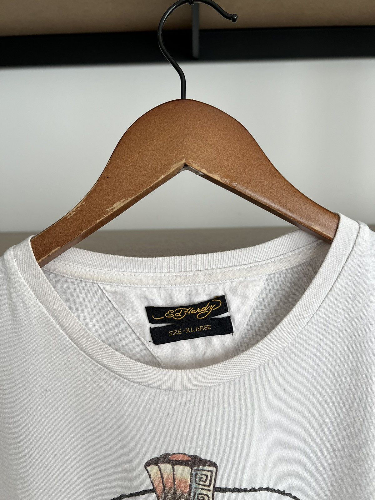 Ed Hardy Ed Hardy Christian Audigier Dragon Tattoo White T-shirt Size US XL / EU 56 / 4 - 12 Thumbnail