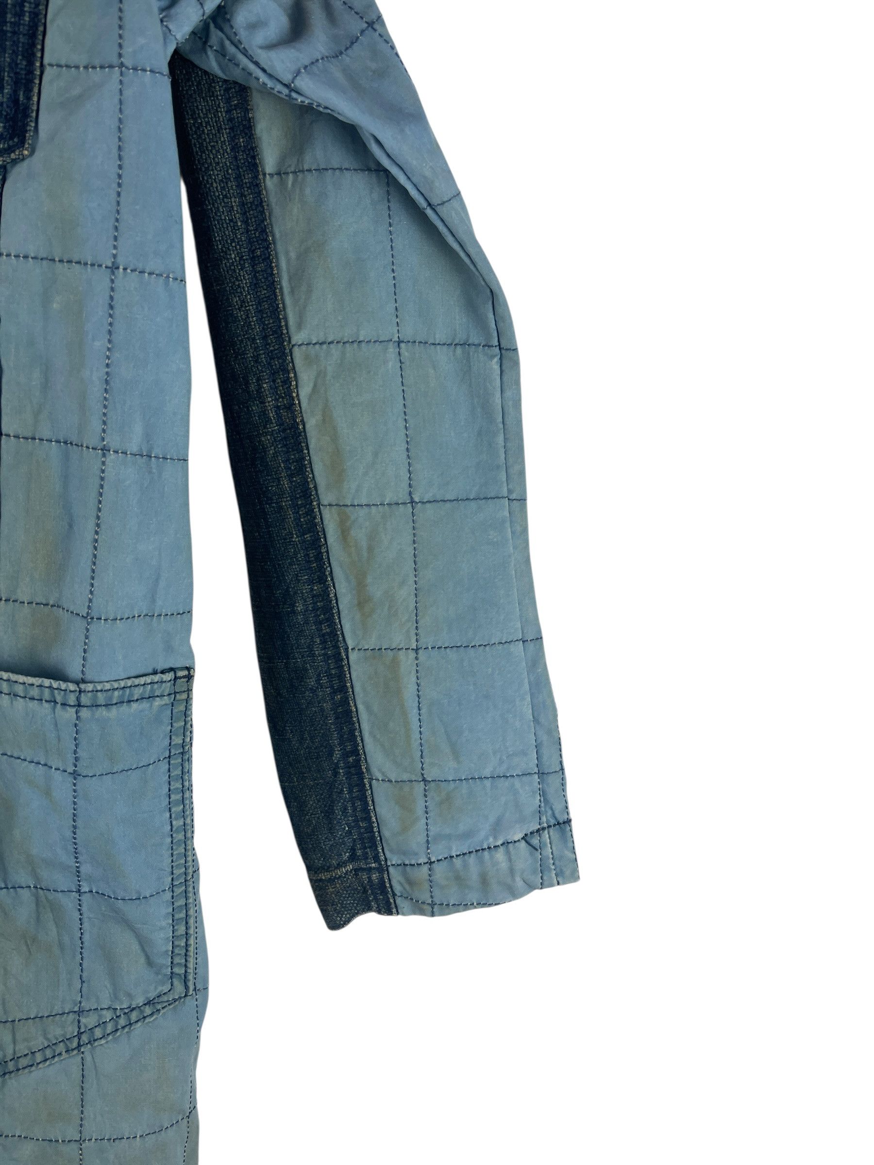 Ne-Net Ne-net Patchwork Denim Long Coat Quilted Panel Belted Back Size S / US 4 / IT 40 - 9 Thumbnail