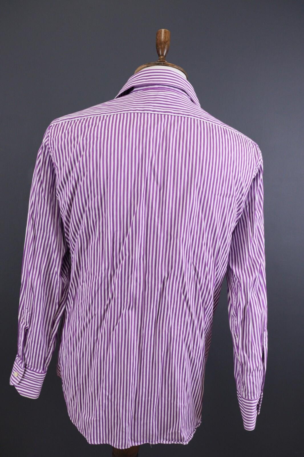 Etro Etro Milano White & Purple Stripe Shirt Size 41 Size US M / EU 48-50 / 2 - 6 Thumbnail