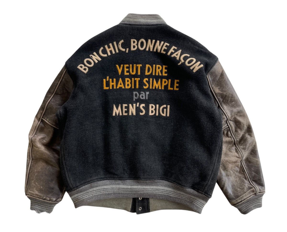 BIGI Mens Bigi Distressed Varsity Jacket Size US L / EU 52-54 / 3 - 4 Thumbnail