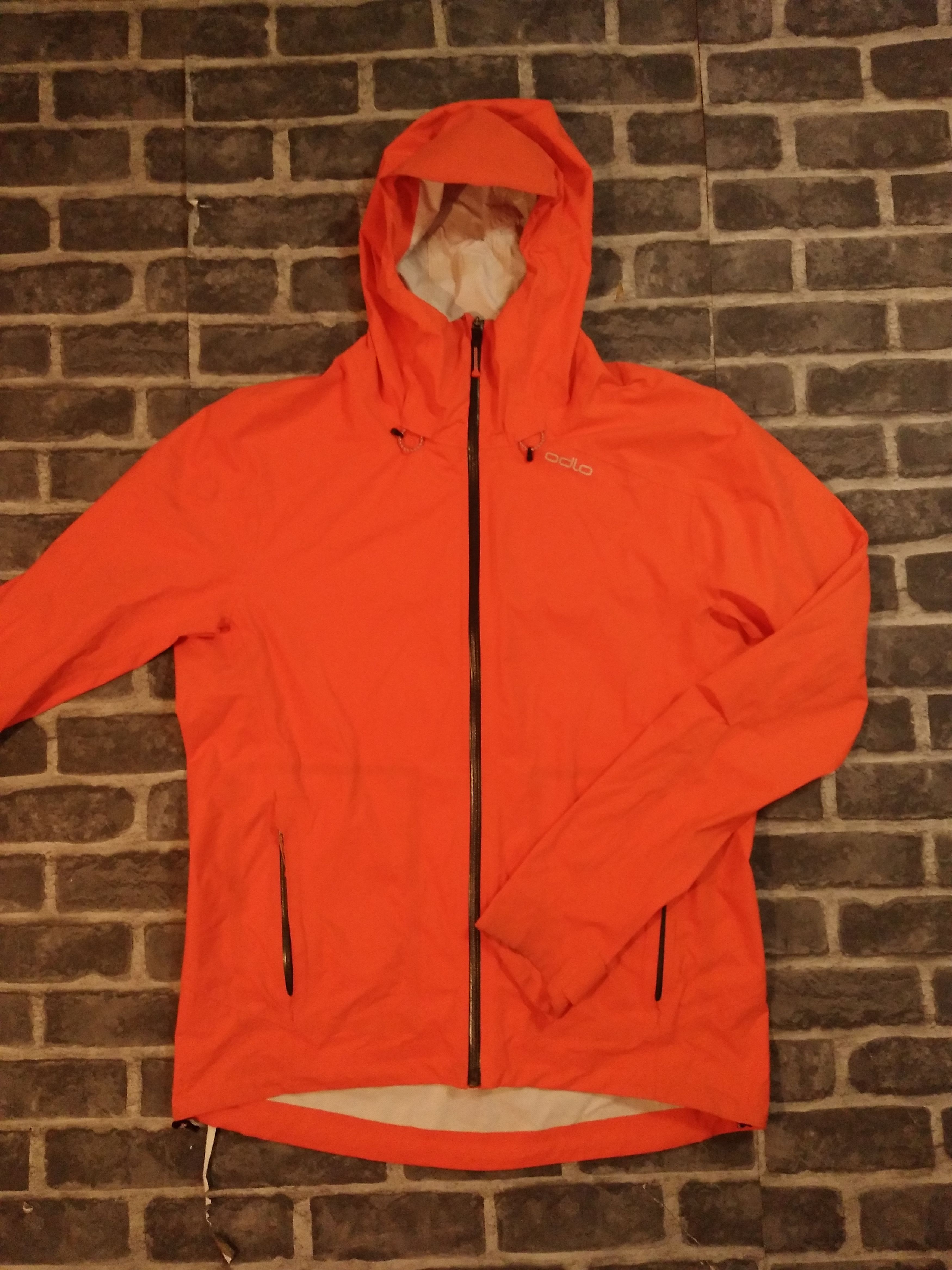 image of Odlo Waterproof Jacket Good Condition Membrane Y2K in Orange, Men's (Size XL)