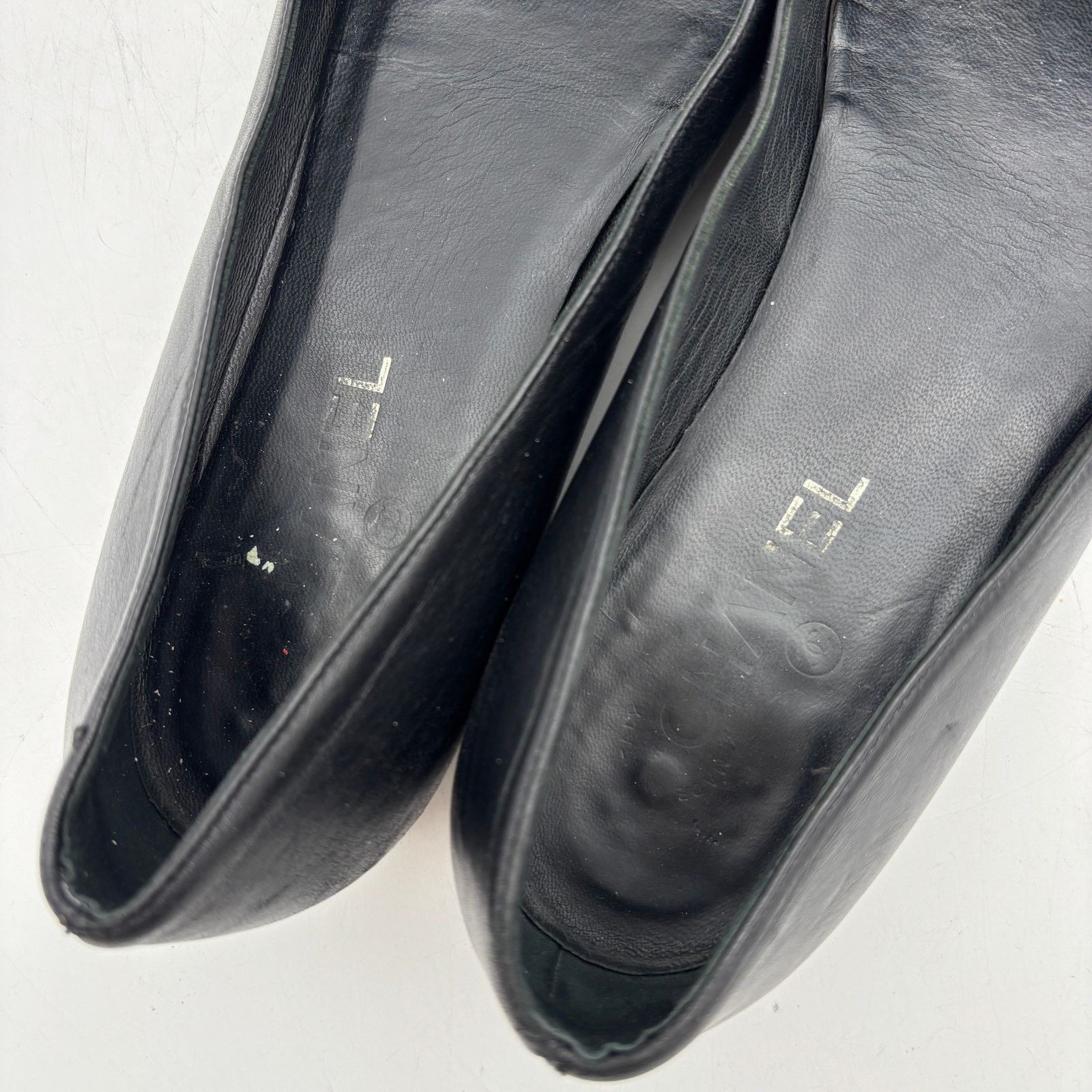 Chanel Chanel Point Toe CC Black Leather Ballet Flats Women's 41 Size US 10.5 / IT 40.5 - 11 Thumbnail