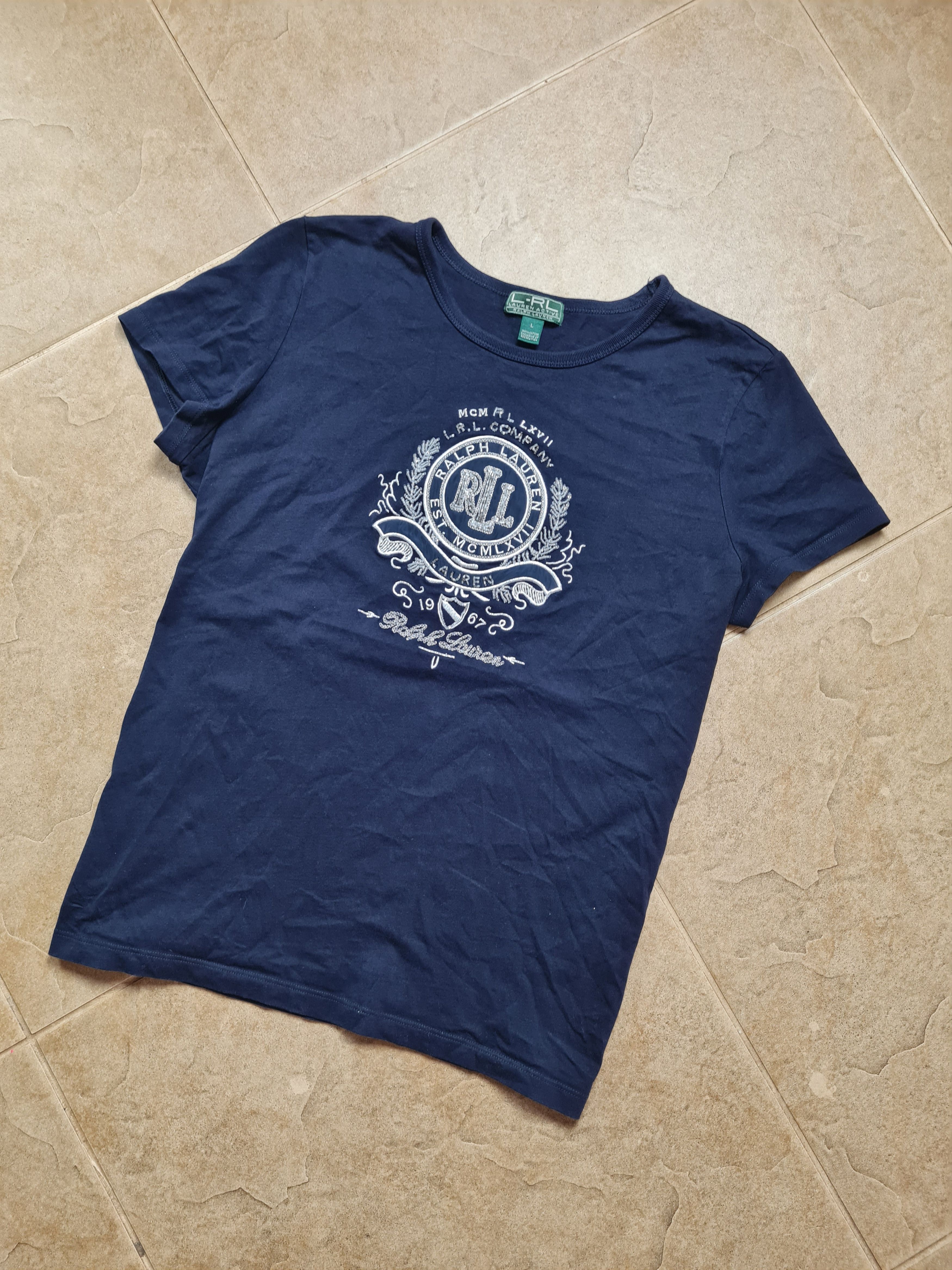 Polo Ralph Lauren Vintage Ralph Lauren Embroidered beads Big Logo Blue Size L Size L / US 10 / IT 46 - 3 Thumbnail
