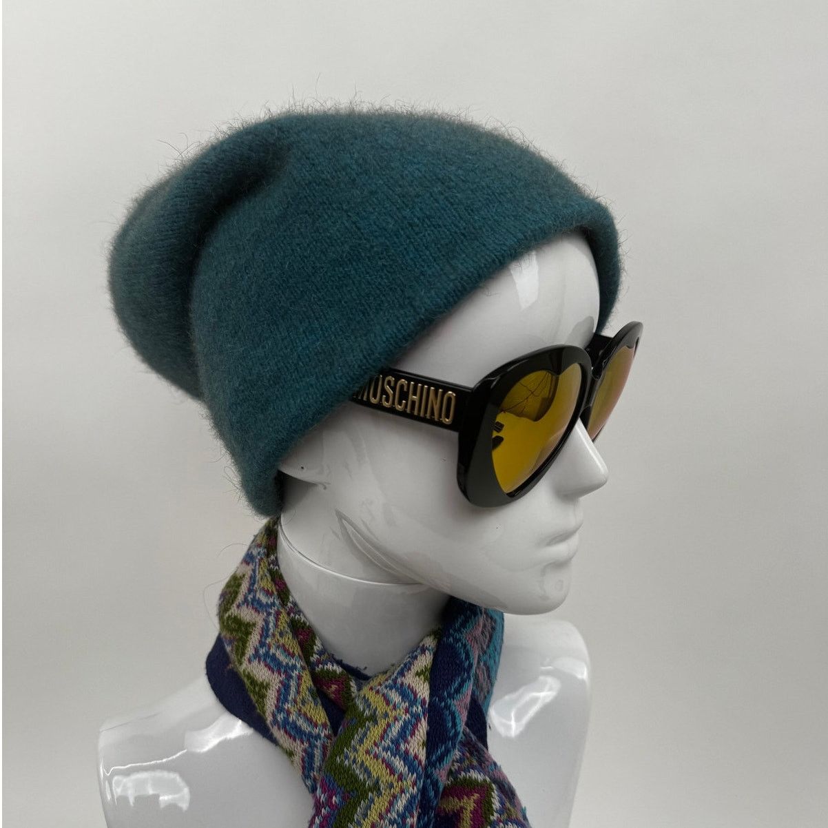 Moschino Moschino Heart Shaped Jet Black Oversized Frame Sunglasses Size ONE SIZE - 11 Thumbnail