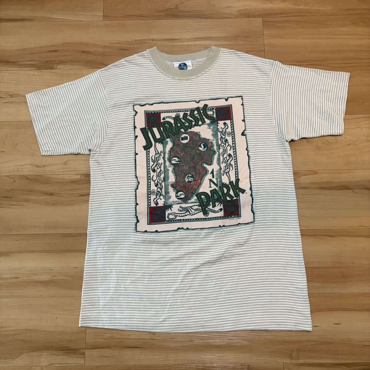 Vintage Vintage 1992 jurassic park map movie t-shirt Size US M / EU 48-50 / 2 - 1 Thumbnail