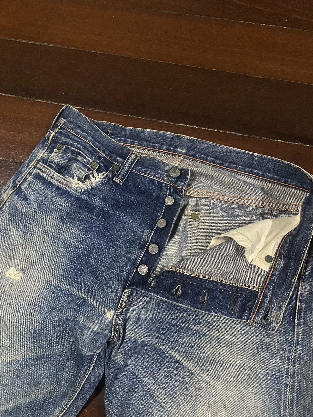 Full Count & Co. FIRE 🔥 FULL COUNT RUSTY DISTRESSED NICE FADED Size US 33 - 9 Thumbnail