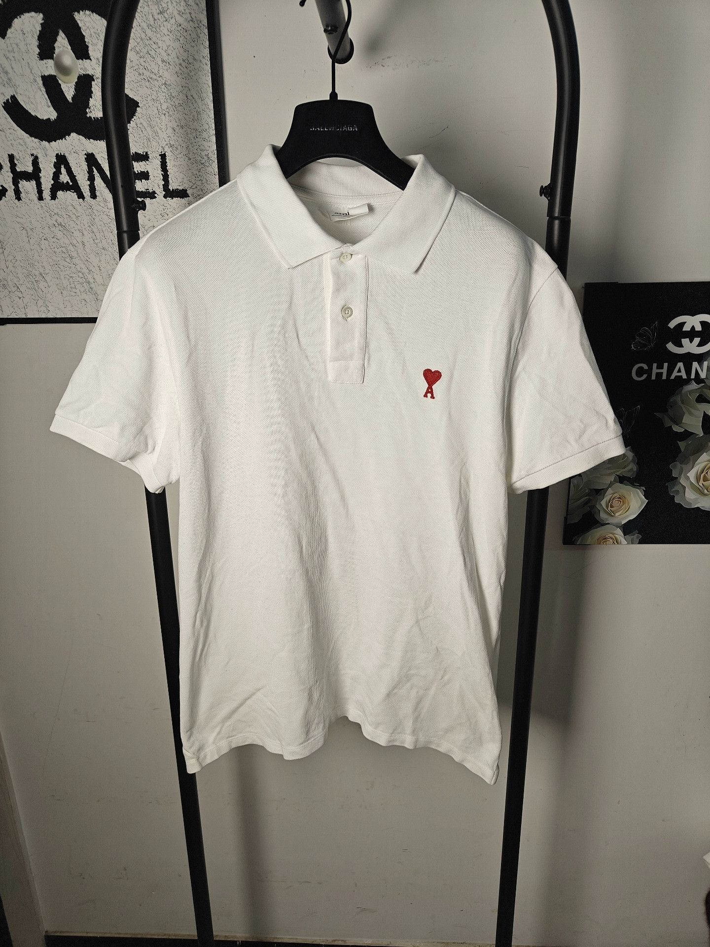 AMI AMI Retro Embroidered White T-Shirt m Men Size US M / EU 48-50 / 2 - 1 Thumbnail