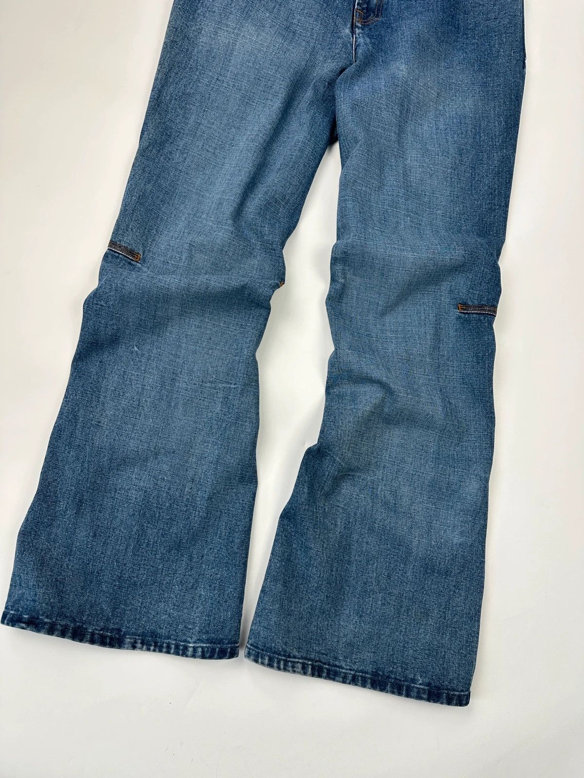 Marithe + Francois Girbaud Marithé + François Girbaud 90’s Twisted Flared Denim Pants Size US 28 / EU 44 - 3 Thumbnail