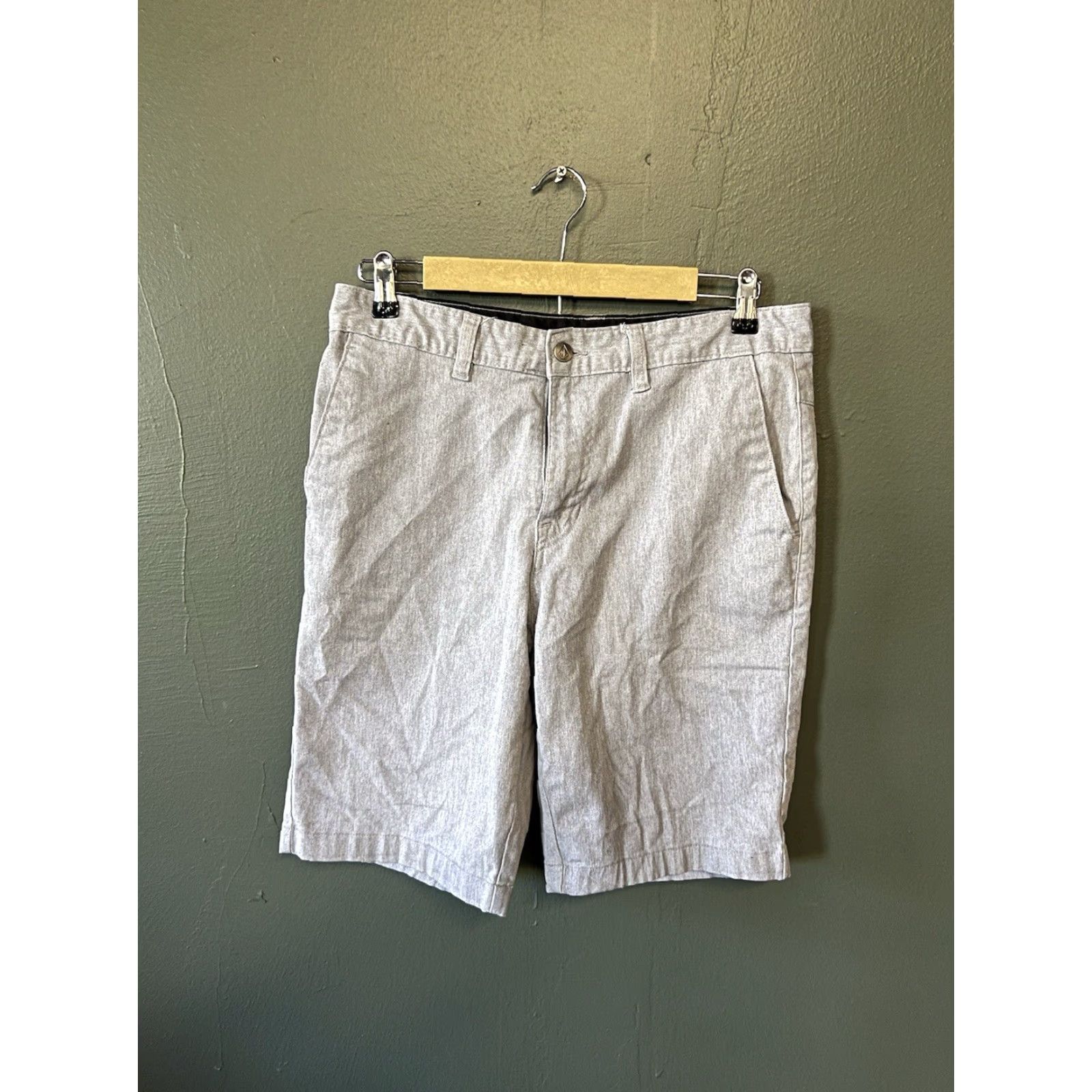 Volcom Volcom Mens Gray Chino Shorts Size 31 Size US 31 - 2 Thumbnail