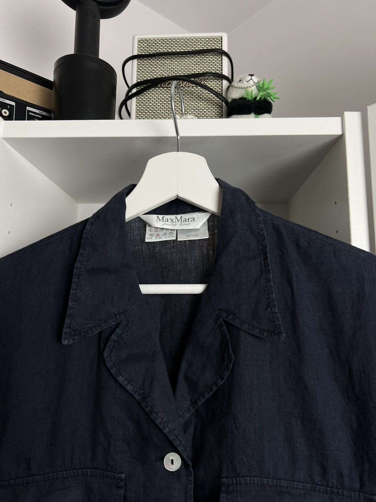 Designer × Max Mara × Vintage Vintage Max mara button up linen shirt top M casual old money Size M / US 6-8 / IT 42-44 - 3 Thumbnail