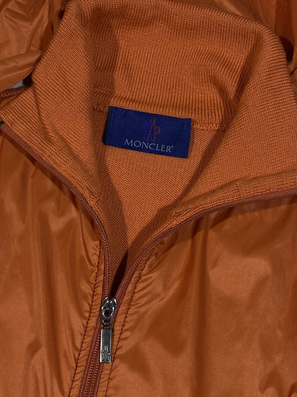 Moncler × Vintage Vintage Moncler Orange Nylon Knit Vest Size L / US 10 / IT 46 - 13 Thumbnail
