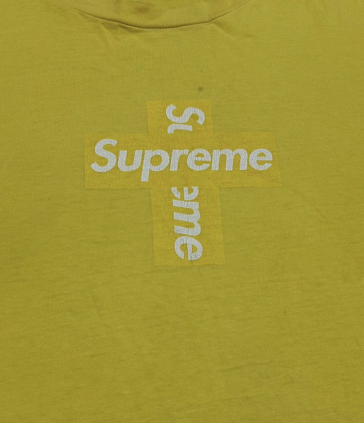 Supreme Supreme cross box logo tee lime T-shirt Size US L / EU 52-54 / 3 - 5 Thumbnail