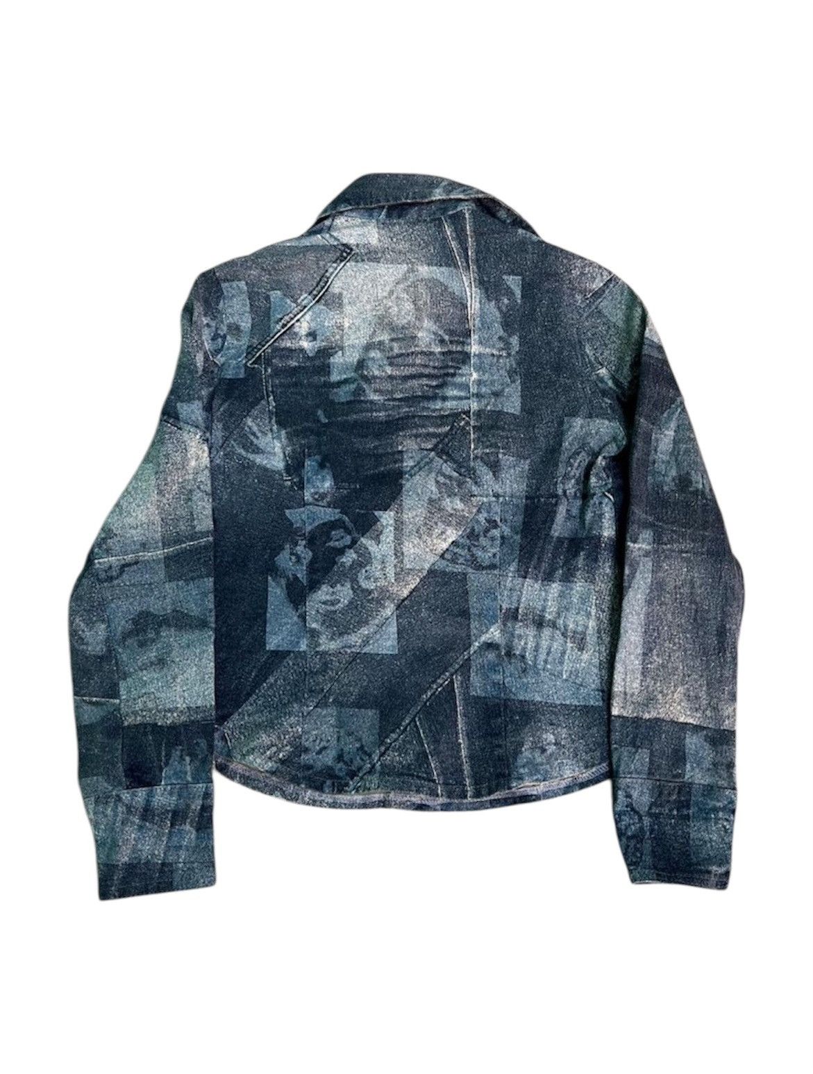 Japanese Brand Occhi Nerri Multicolour Face Denim Jacket Size US M / EU 48-50 / 2 - 3 Thumbnail