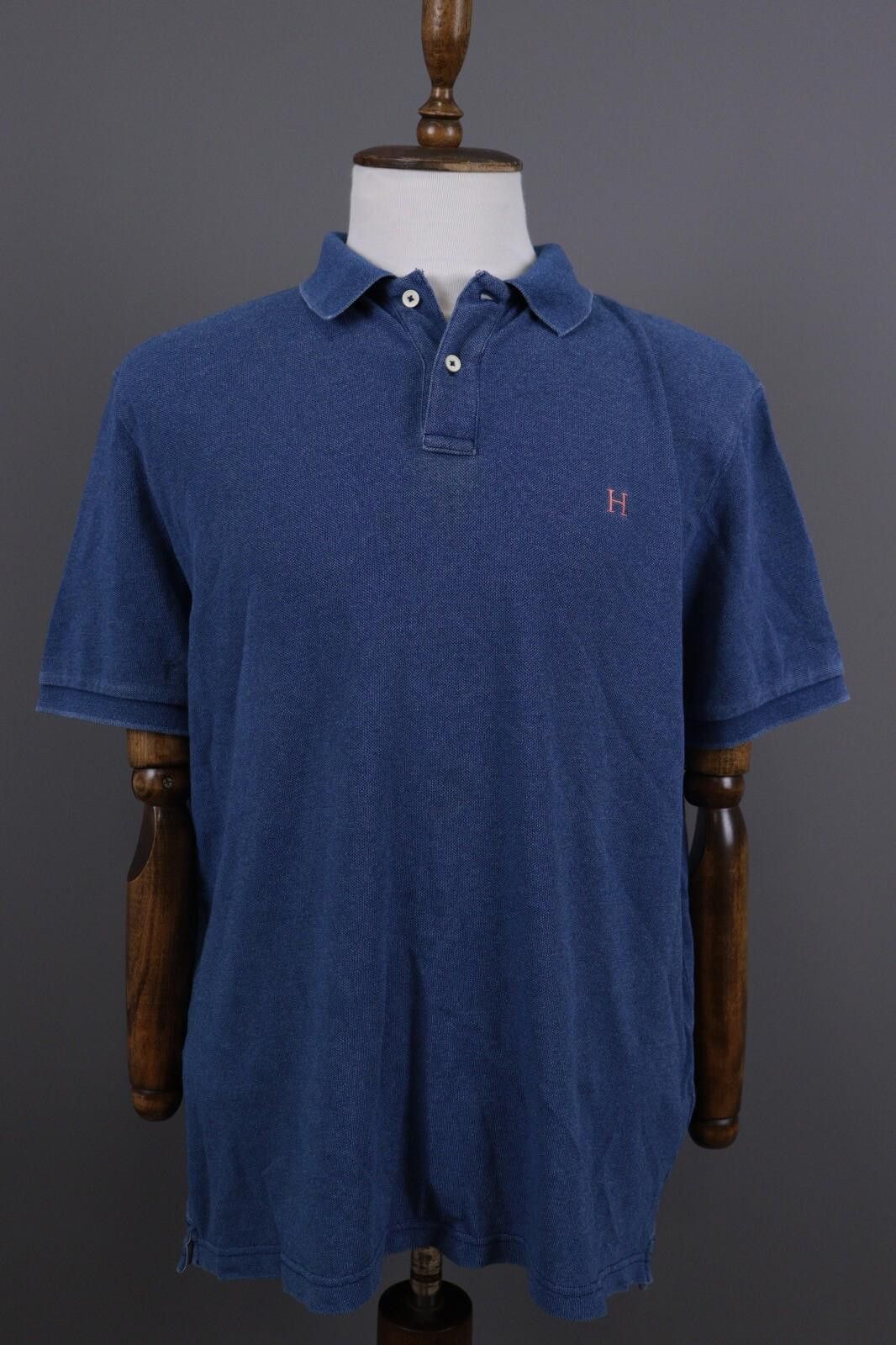 Designer Hackett London Classic Fit Blue Polo Shirt Size XL Size US XL / EU 56 / 4 - 1 Thumbnail