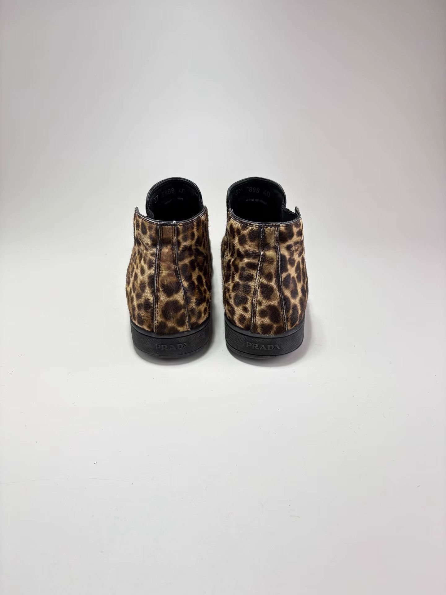 Prada PRADA Leopard Print Slip-On High-Top Sneakers Size US 7 / EU 40 - 3 Thumbnail