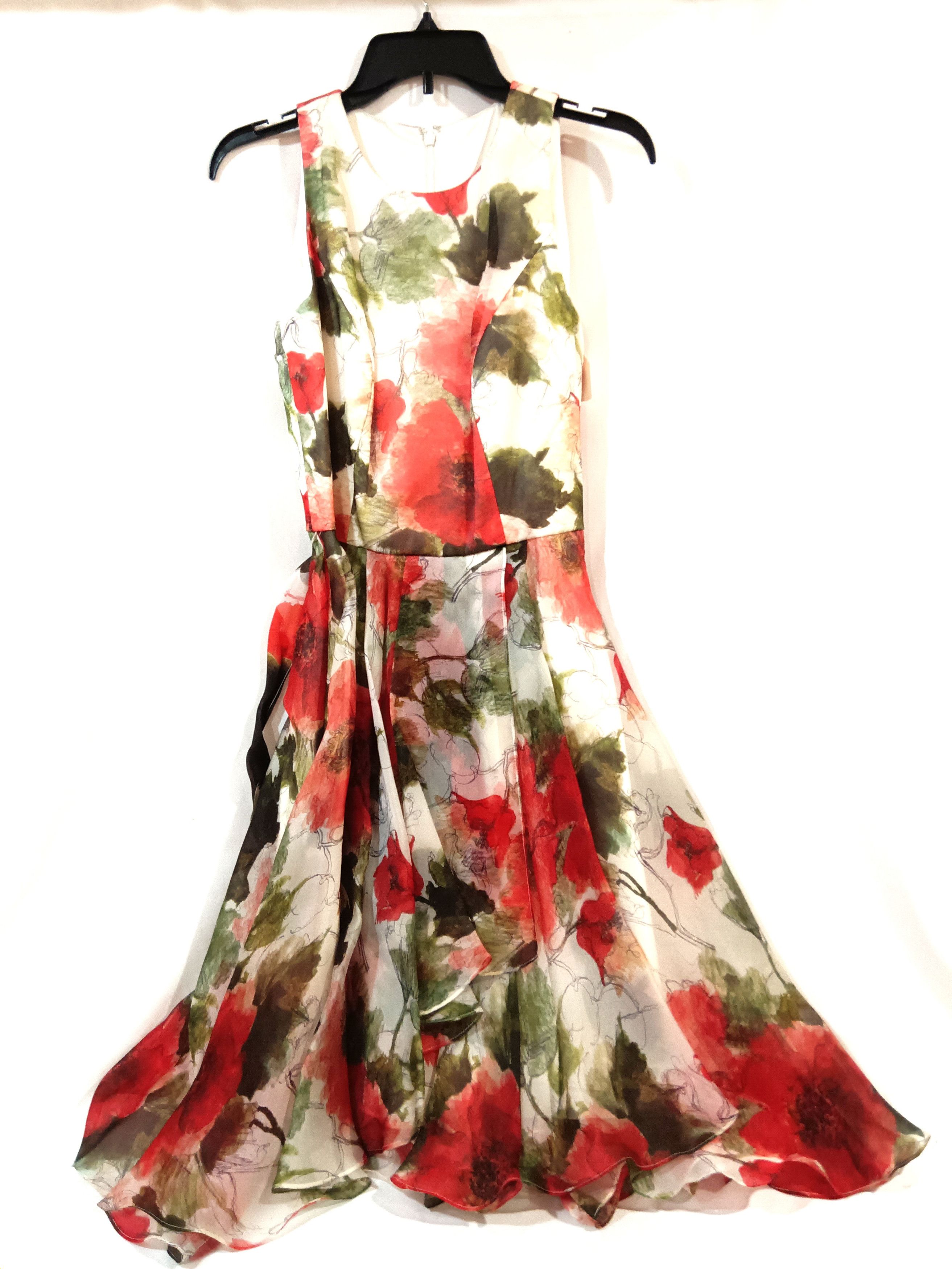 Other Carmen Marc Valvo Midi Dress Size 6 Vintage Women Sundress Size M / US 6-8 / IT 42-44 - 1 Thumbnail