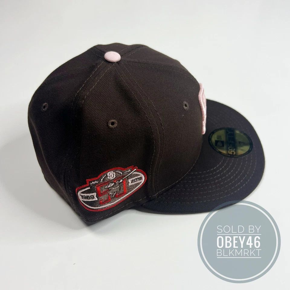 New Era New Era San Diego Padres Strawberry Chocolate Fitted Hat 7 Size ONE SIZE - 5 Thumbnail