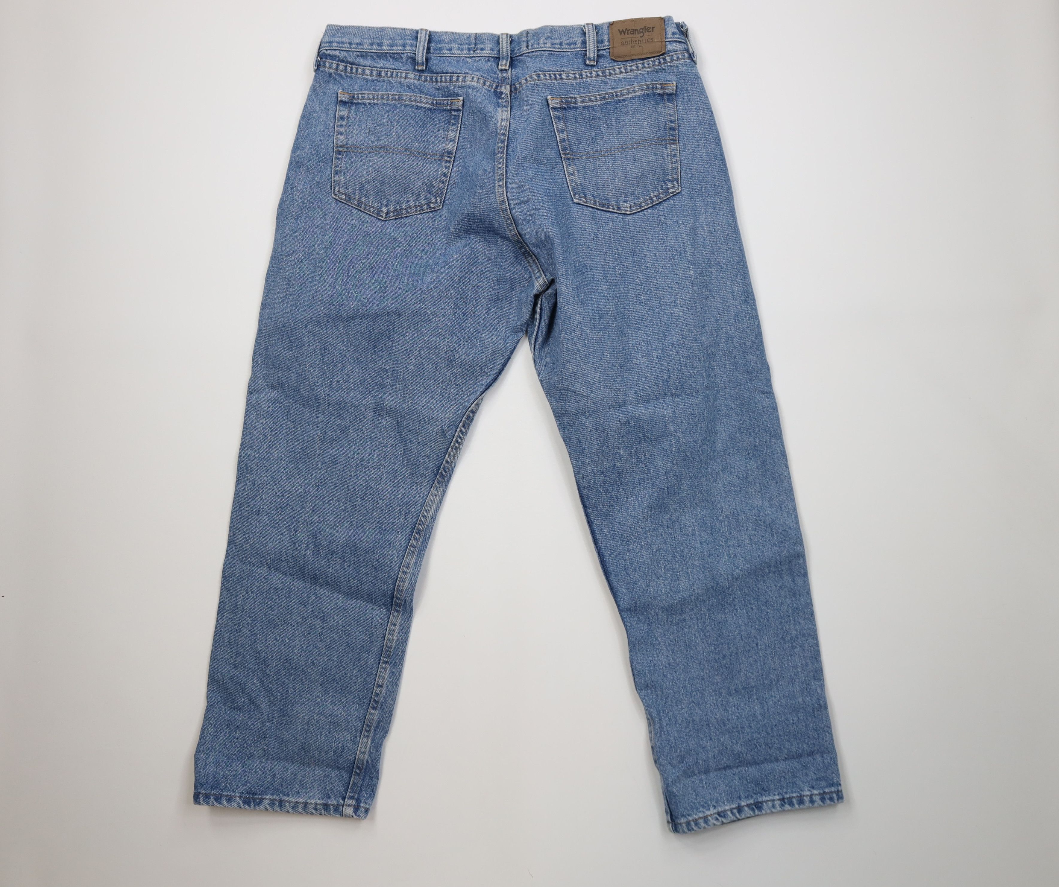 Wrangler Vintage Y2K Wrangler Faded Wide Leg Denim Jeans Blue Cotton Size US 40 / EU 56 - 9 Thumbnail