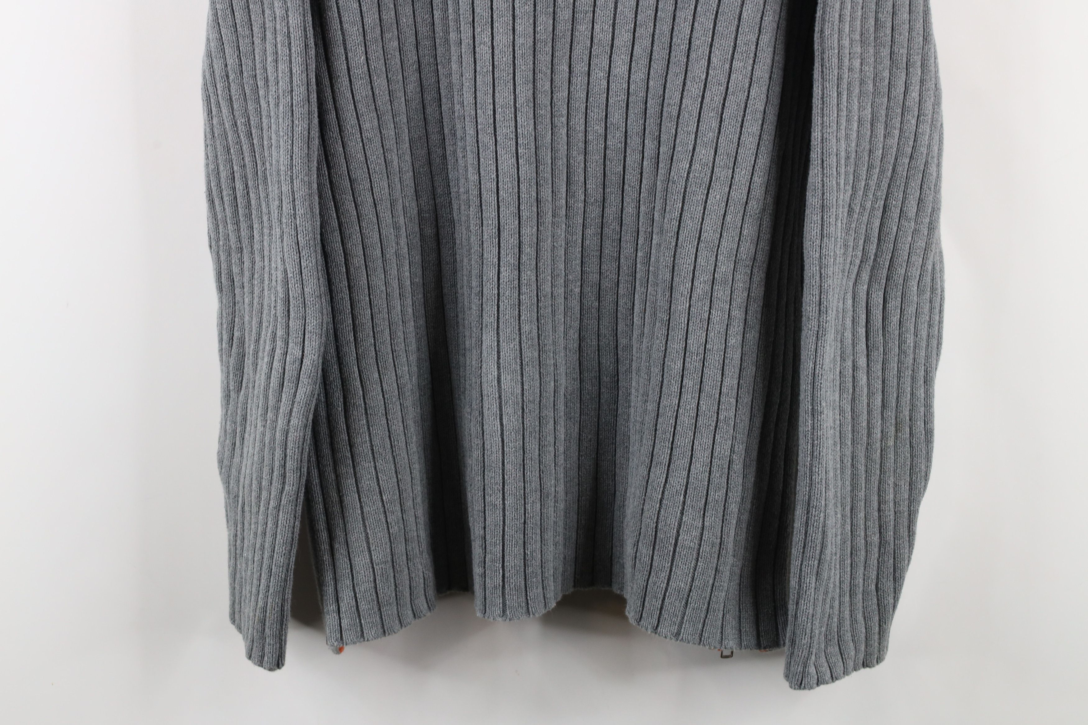 Express × Vintage Vintage Y2K Express Chunky Ribbed Knit Crewneck Sweater Gray Size US XL / EU 56 / 4 - 3 Thumbnail