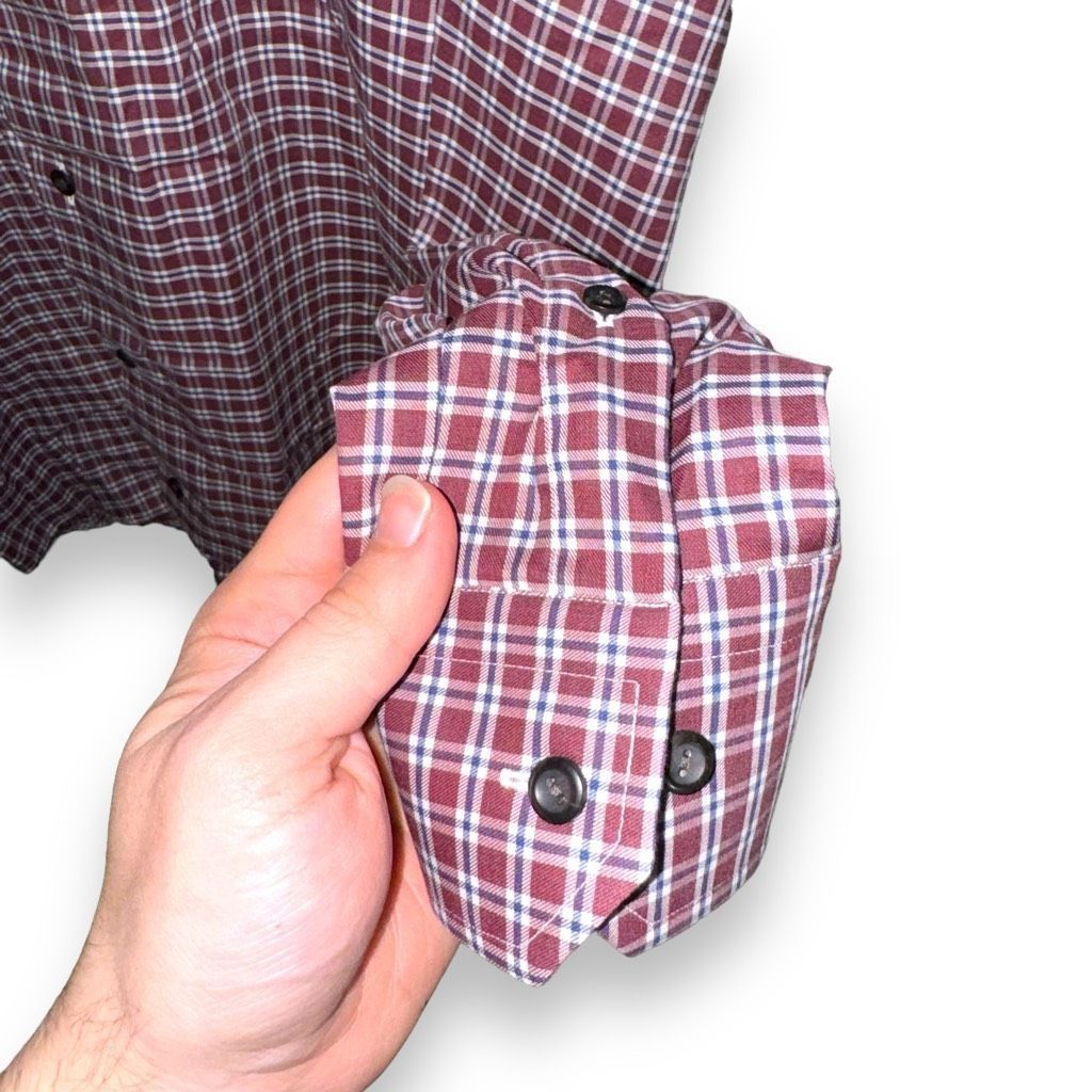 Eton Eton Slim Fit Non-Iron Red Check BD Dress Shirt Size XL 17 Size US XL / EU 56 / 4 - 6 Thumbnail