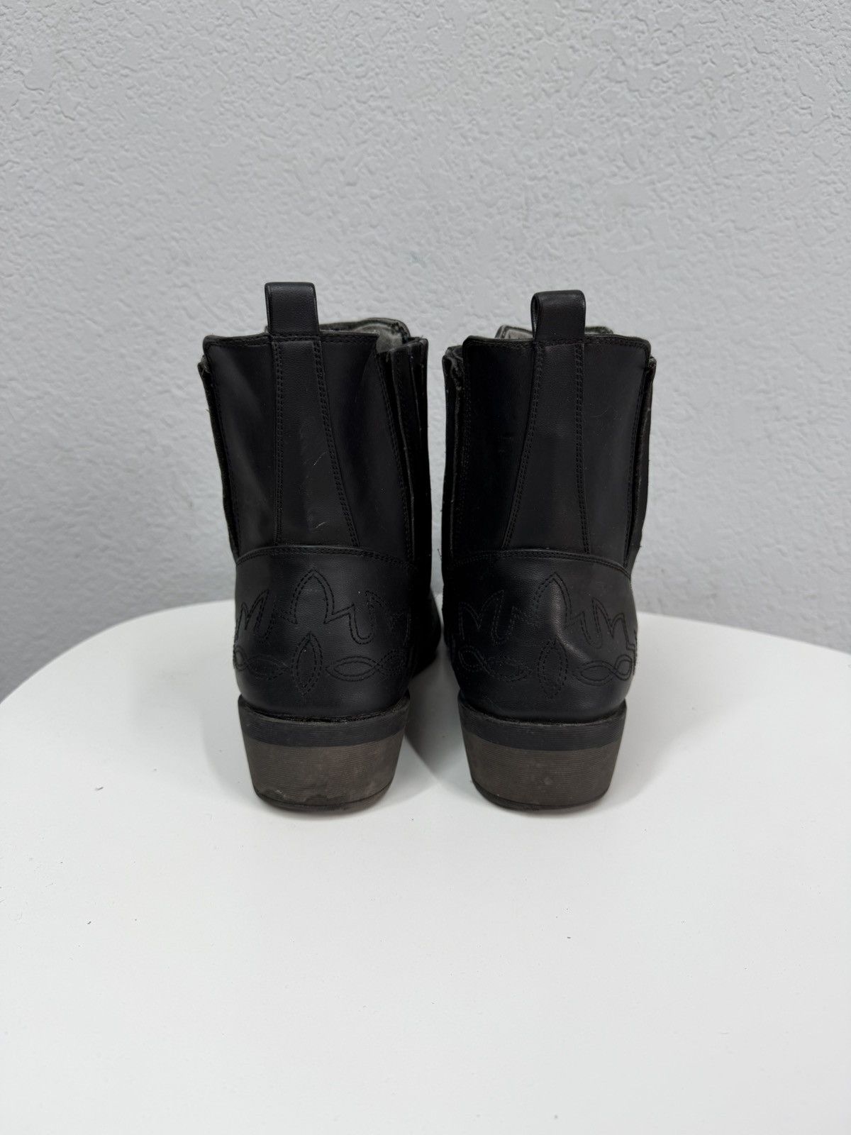 If Six Was Nine AS 98 Vibe Artisan Black Leather Side Cowboy Biker Boots Size US 12.5 / EU 45-46 - 7 Thumbnail