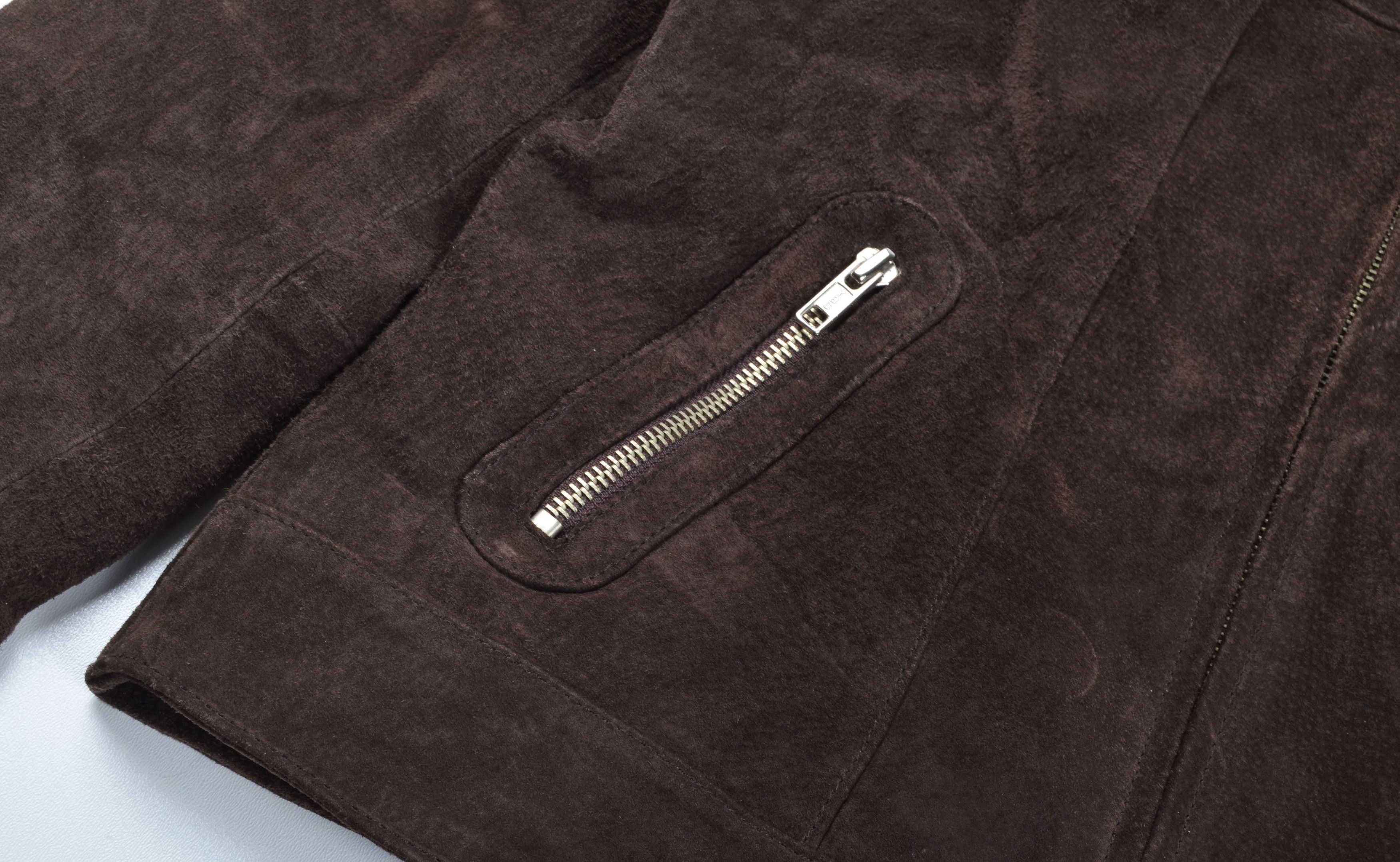Other Vero Moda Y2K Suede Fur Collar Zip Up Biker Spy Jacket Size S / US 4 / IT 40 - 7 Thumbnail