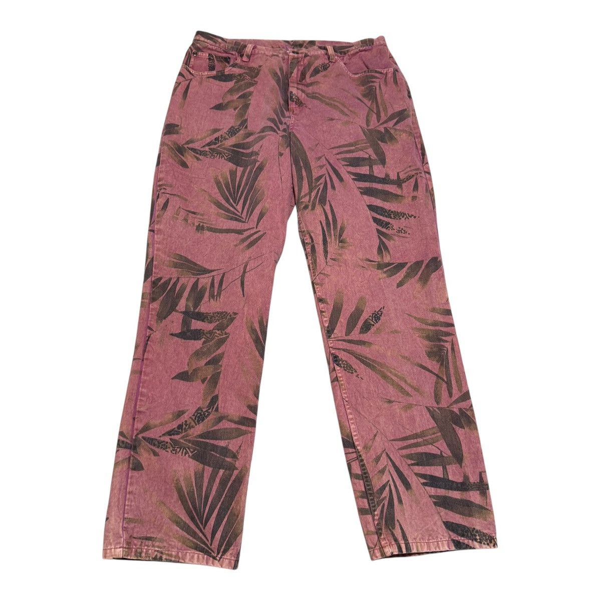 Chicos × Vintage Vintage Chico’s Designs Palm Leaf Print Pants Women’s 32x29 Size 32" / US 10 / IT 46 - 3 Thumbnail