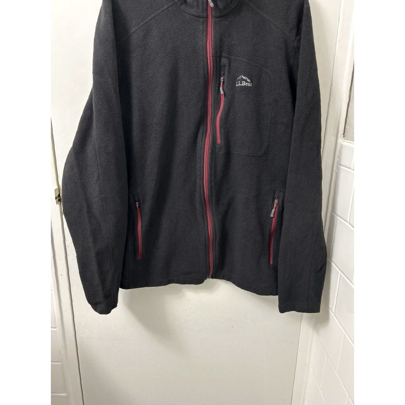 Vintage LL Bean Trail Fleece Jacket Mens Large Black Full Zip Stand-Up Collar Breathable Wind-Resistant 505090 Size US L / EU 52-54 / 3 - 3 Thumbnail