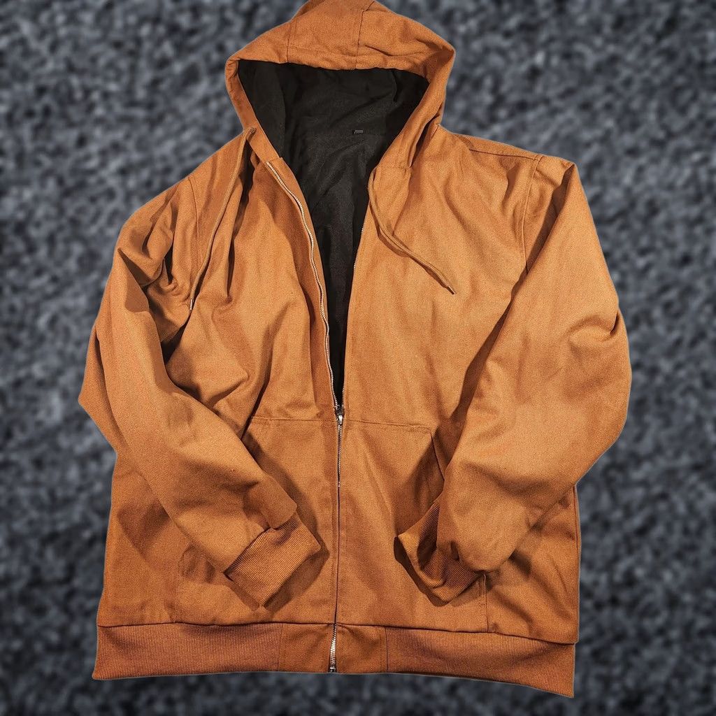Vintage VINTAGE Hooded Jacket Mens 2XL Brown Duck Canvas Workwear Full Zip Lined Hoodie Pockets Size US XXL / EU 58 / 5 - 1 Thumbnail