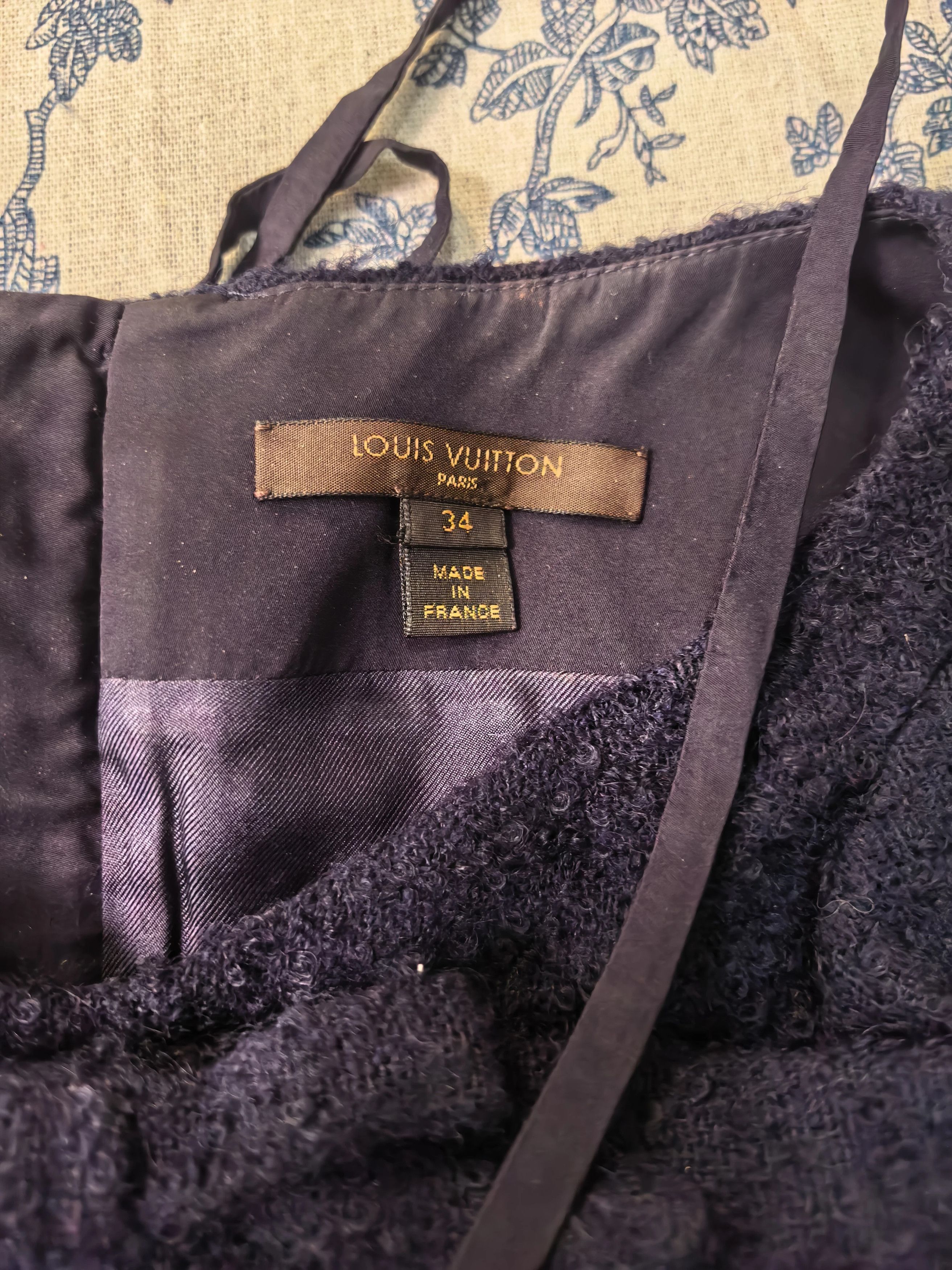 Louis Vuitton LV Women's Navy Blue Bow Tweed Jacket 34 Size XS / US 0-2 / IT 36-38 - 2 Thumbnail