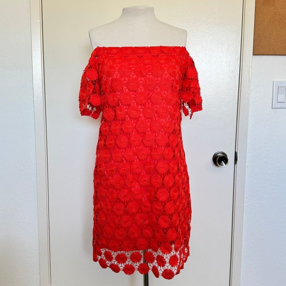 Trina Turk Trina Turk Merengue Daisy Off The Shoulder Dress Small Size S / US 4 / IT 40 - 2 Thumbnail