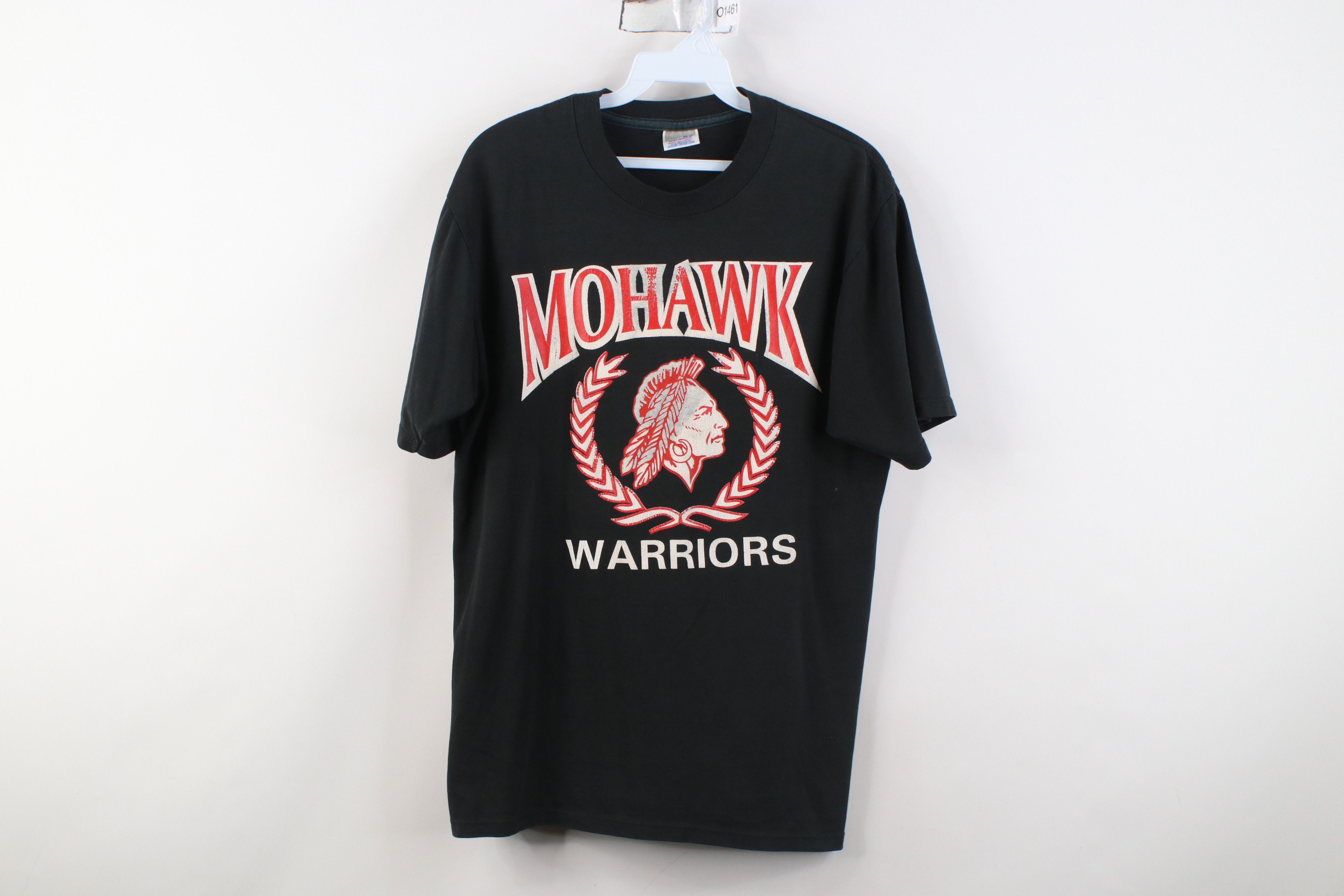Vintage Vintage 90s Streetwear Mohawk Warriors Short Sleeve T-Shirt Size US M / EU 48-50 / 2 - 1 Thumbnail