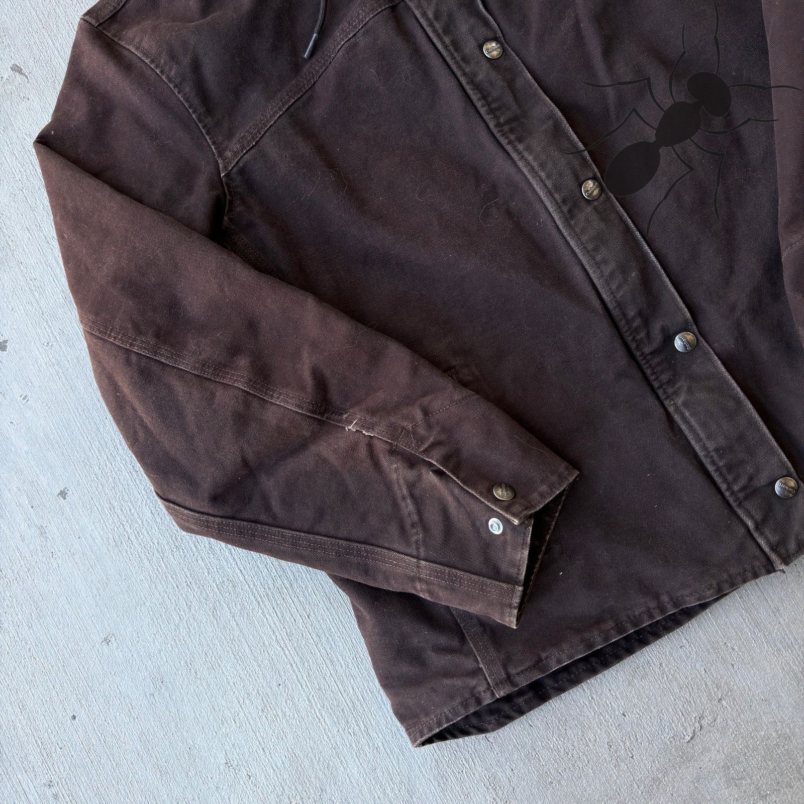 Carhartt × Vintage Vintage Y2K Carhartt WOMENS DKB brown button work jacket Size US L / EU 52-54 / 3 - 2 Thumbnail