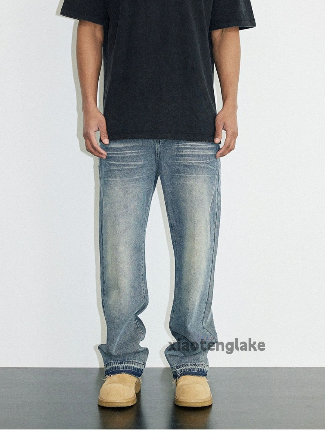 Jean × Vintage washed faded cleanfit yuppie loose baggy jeans Size US 32 / EU 48 - 6 Thumbnail