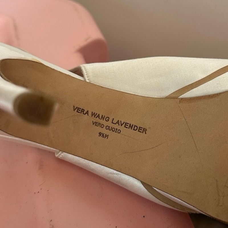 Other vera wang lavender white wedding platform stiletto heels Size US 9.5 / IT 39.5 - 2 Thumbnail