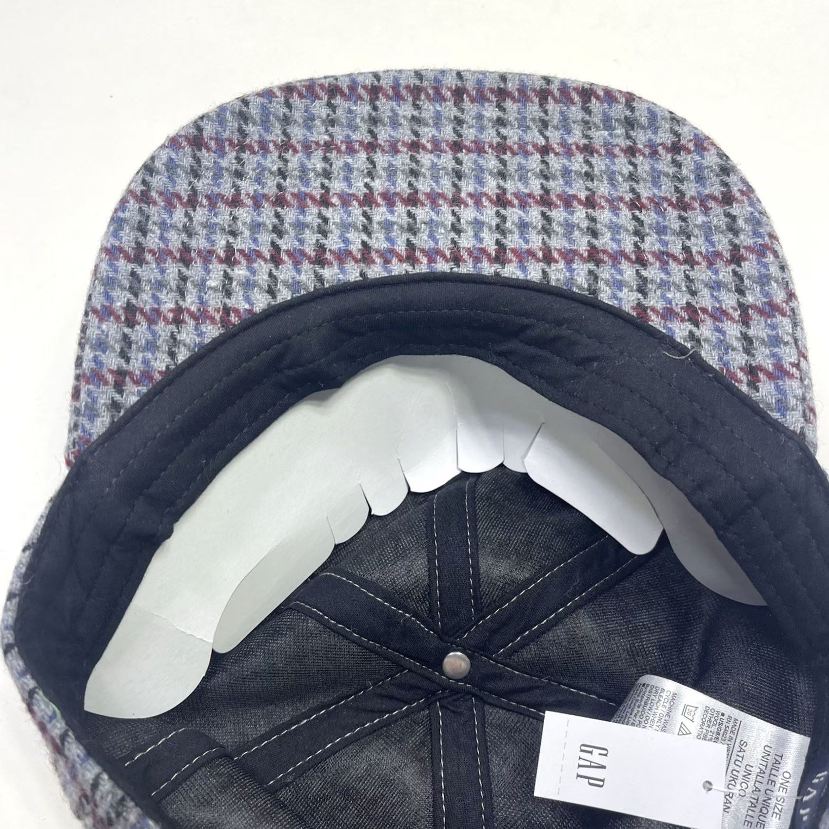 Gap Gap Logo Houndstooth Baseball Cap Embroidered 6 Panel Dad Hat Multicolor NWT Men One Size Tweed Wool Polyester Cap Size US 35 - 6 Thumbnail