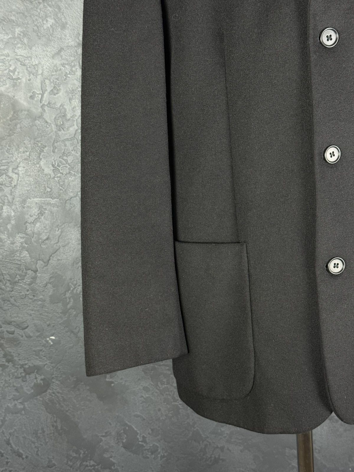 Emporio Armani 90s Vintage Mens EMPORIO ARMANI Black Coat Blazer Wool Italy Size US M / EU 48-50 / 2 - 9 Thumbnail