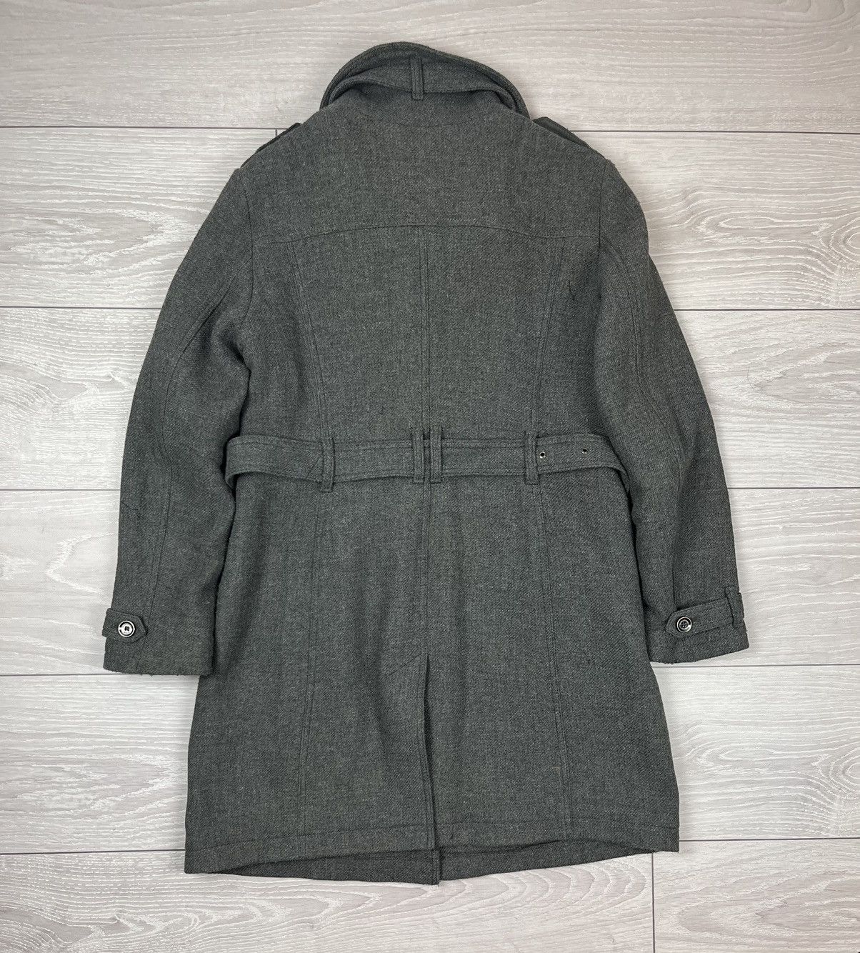 Burberry Burberry Brit Luxury Grey Wool Belted Coat Jacket Size XL / US 12-14 / IT 48-50 - 6 Thumbnail