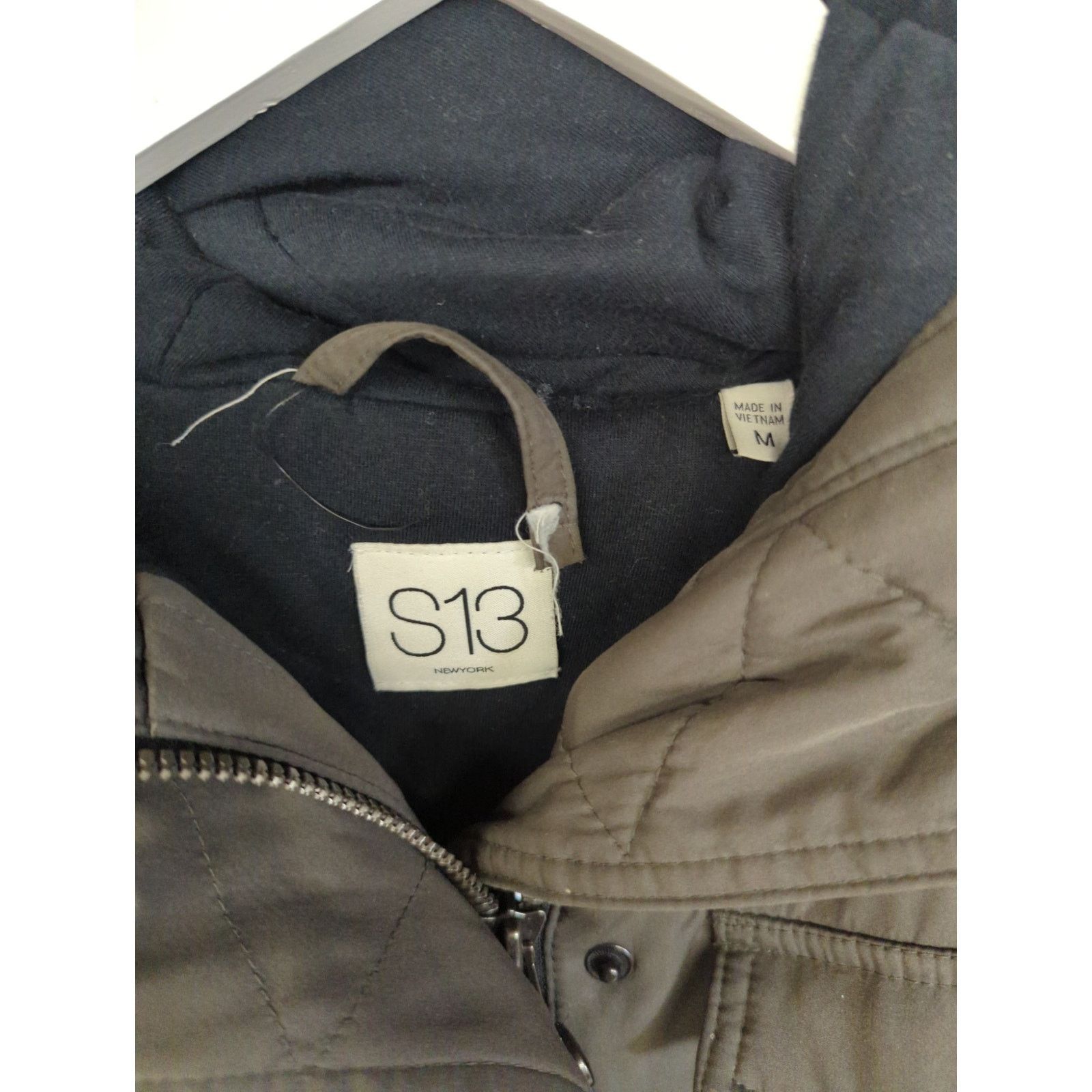 Other S13 Sz Med M Olive Green Faux Fur Hood Utility Jacket Parka Size M / US 6-8 / IT 42-44 - 3 Thumbnail