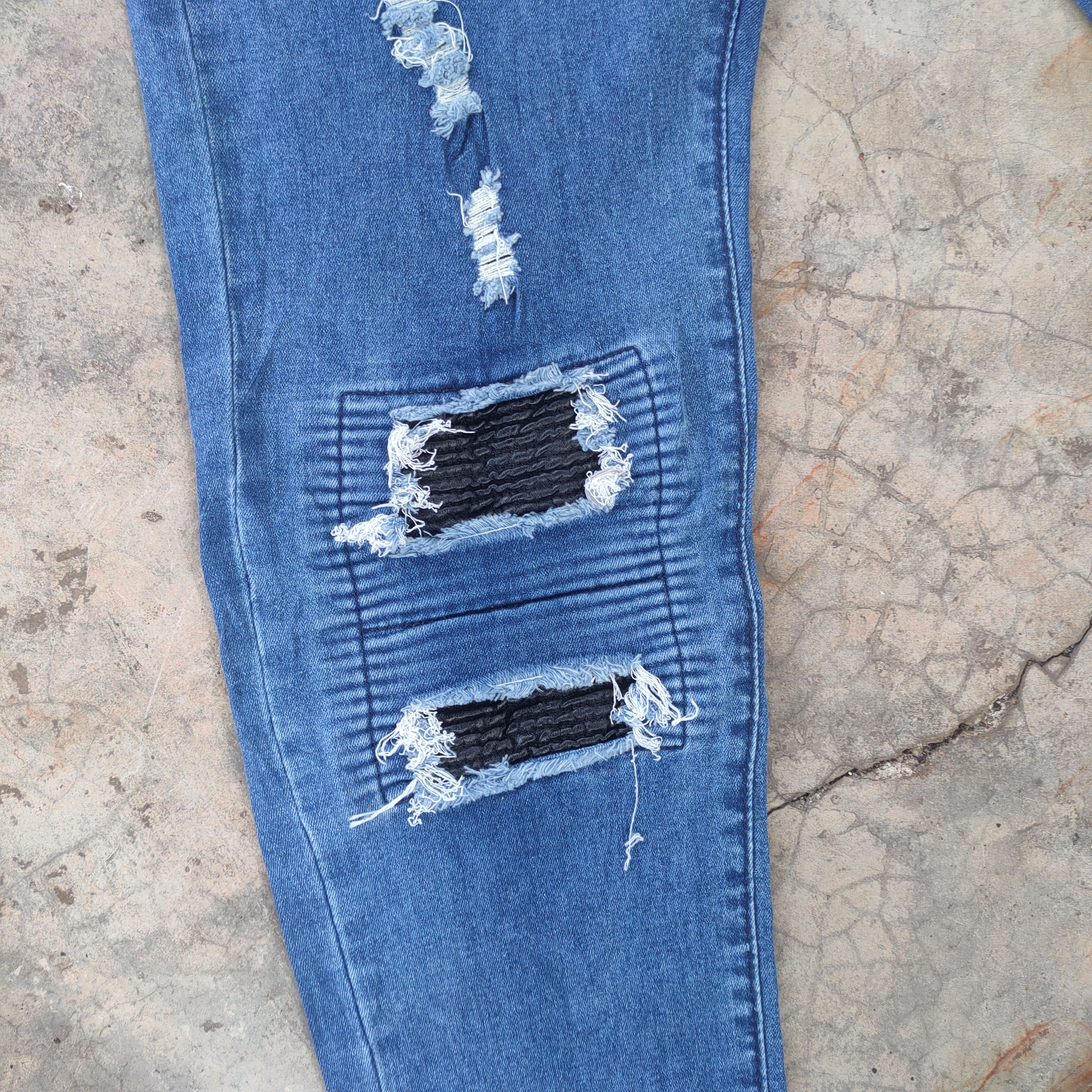 Japanese Brand VINTAGE JAPANES JEANS SKINNY BIKER FADED RIPPED JEANS PANTS Size US 35 - 6 Thumbnail