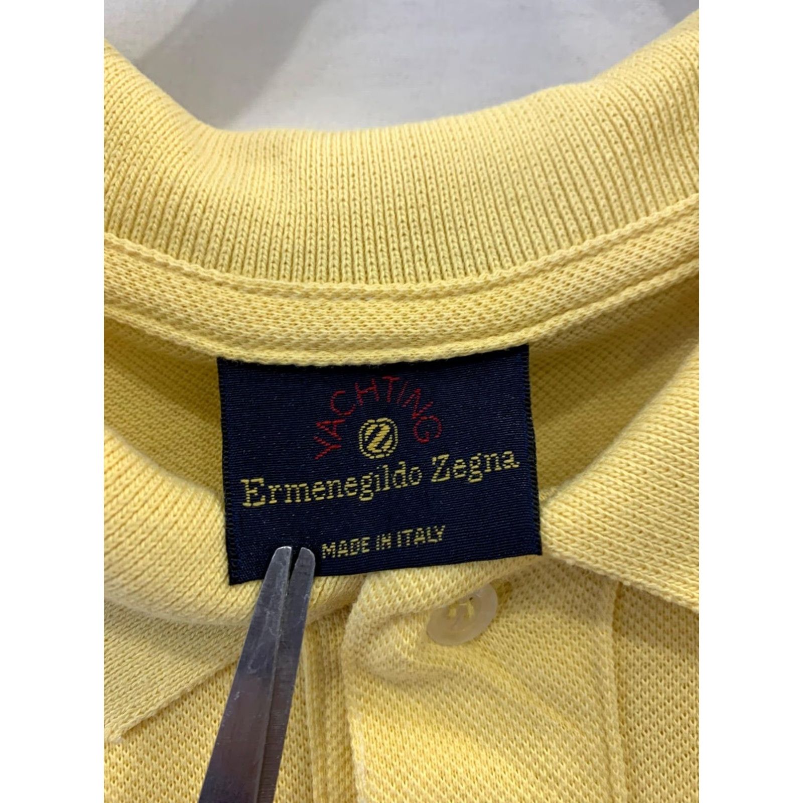Ermenegildo Zegna VINTAGE Ermenegildo Zegna Yachting Polo Shirt Mens XL Yellow Short Sleeve Made in Italy M L#92 Size US XL / EU 56 / 4 - 3 Thumbnail