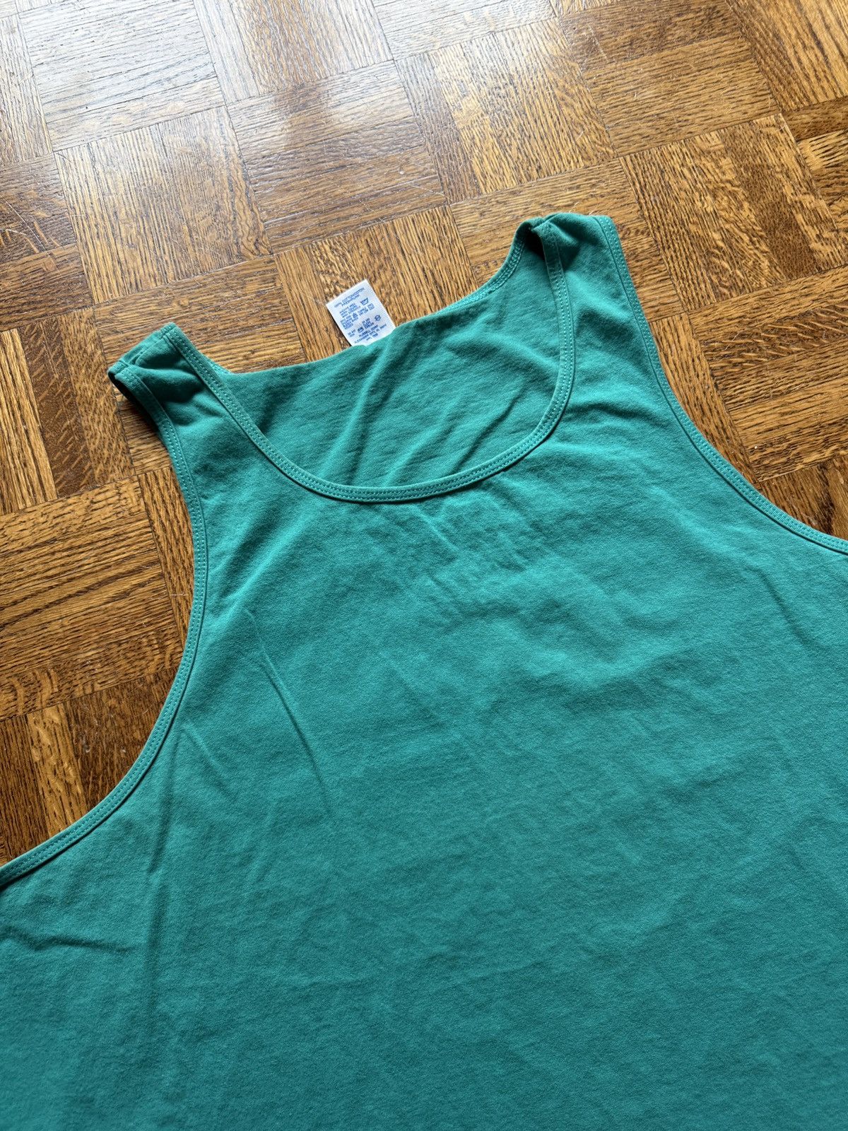 Vintage Vintage 90s Jerzees Blank Green Tank Top Size US XXL / EU 58 / 5 - 4 Thumbnail