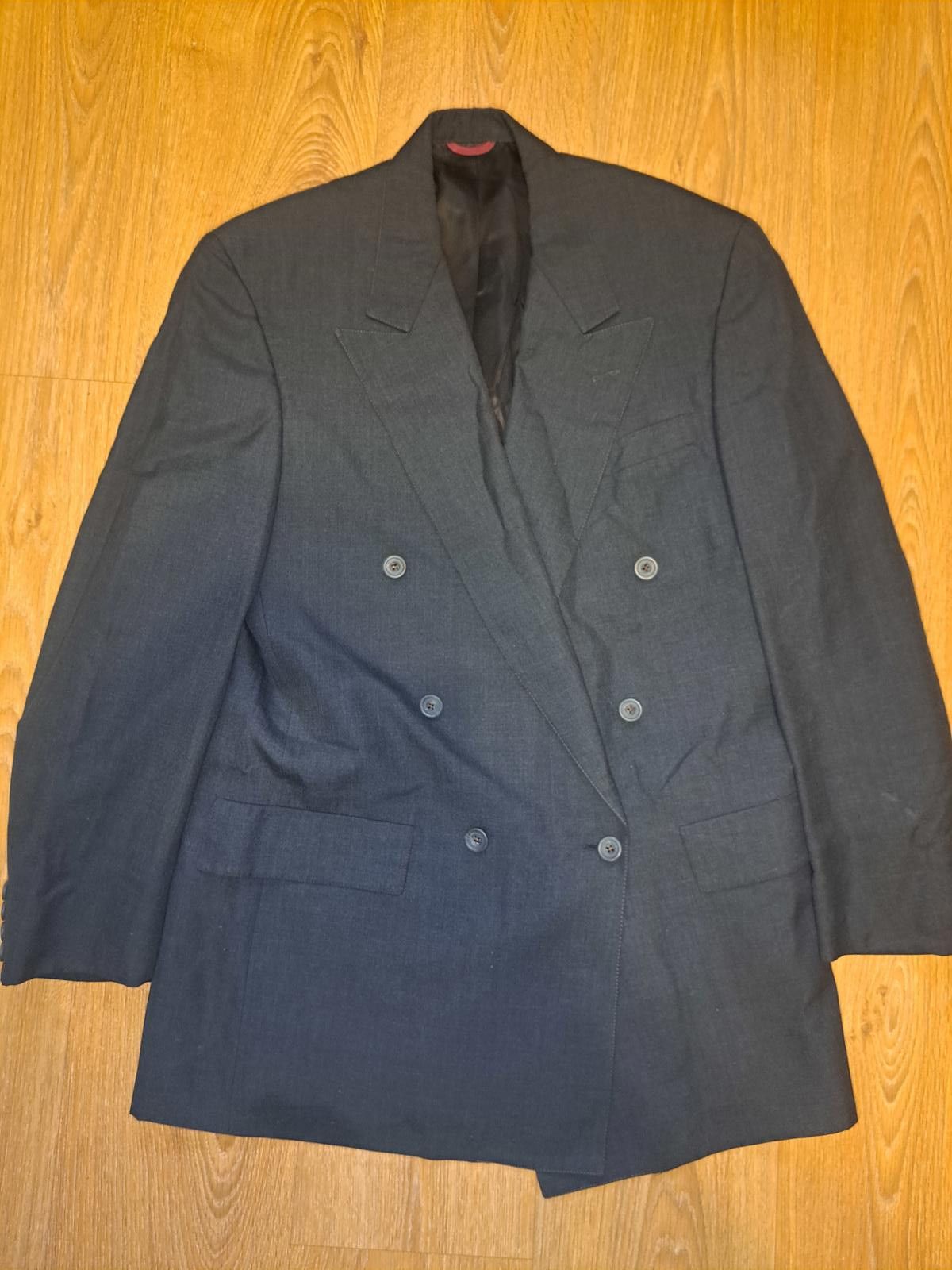 Hart Schaffner Marx Hart Schaffner Marx Double Breasted Suit Jacket 40L Gray Size 40L - 1 Thumbnail