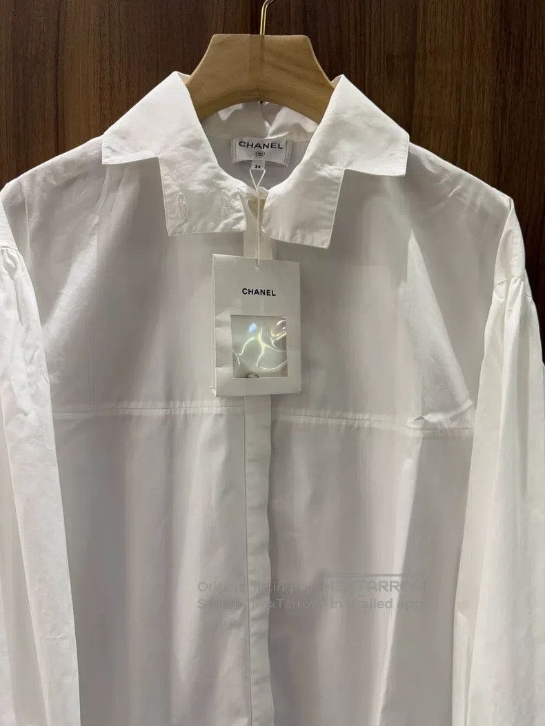 Chanel Chanel White long-sleeved shirt Size XXS / US 00 / IT 34 - 3 Thumbnail