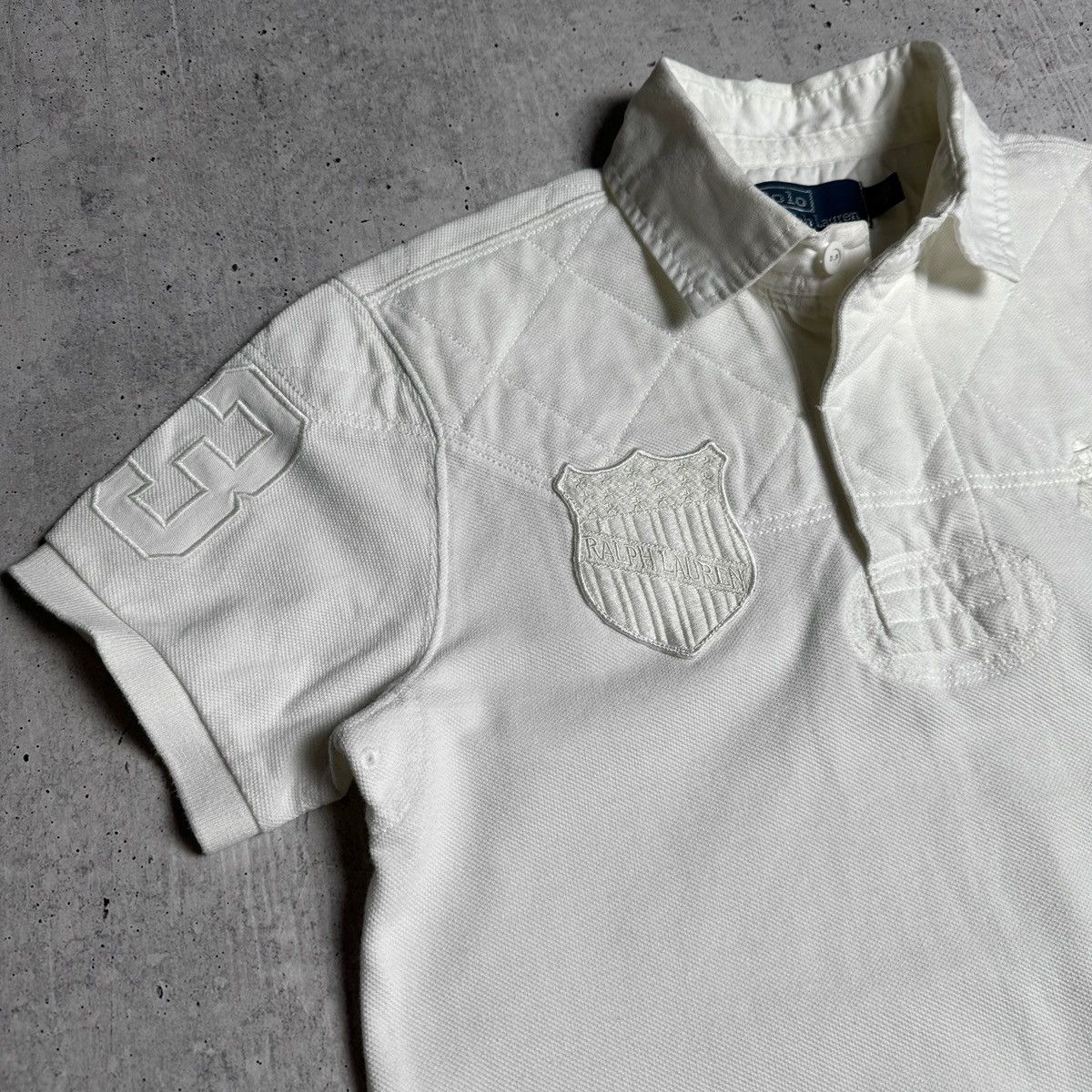 Polo Ralph Lauren × Vintage Polo Ralph Lauren White Polo USA number 3 Size US S / EU 44-46 / 1 - 4 Thumbnail